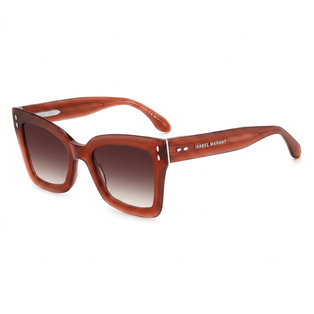 Isabel Marant Im 0103/s Women's Casual Cat Eye/Butterfly Red Acetate Sunglasses, Pink Double Shade Lenses, 52mm