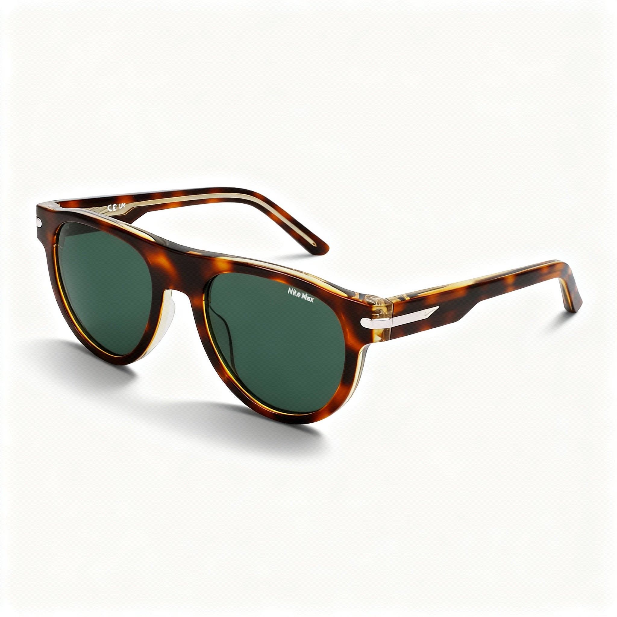 Nike Crescent III EV24019 Women's Round Tortoise Green Acetate Frame Non-Polarized UV 400 Sunglasses 52mm