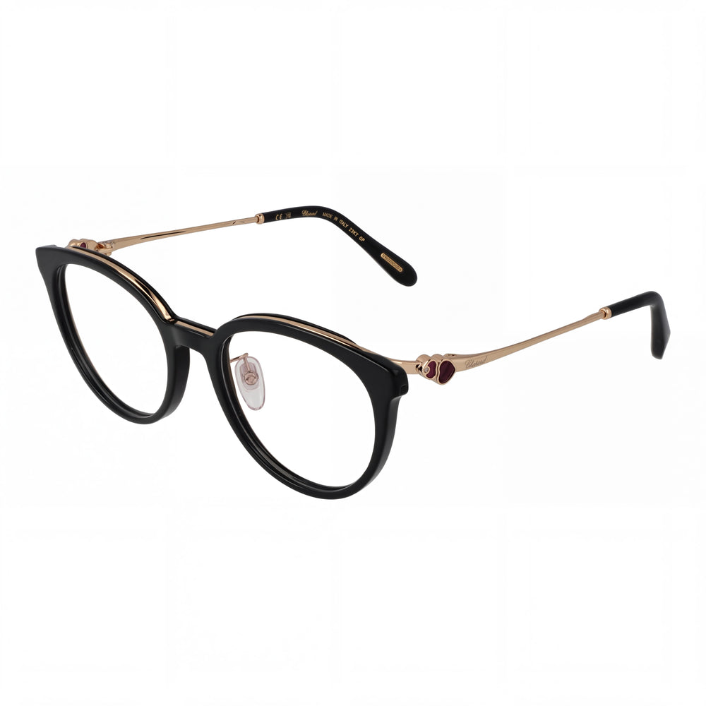 Gafas graduadas casuales para mujer Chopard Vch331s con montura combinada de metal y acetato en verde brillante completo 53mm