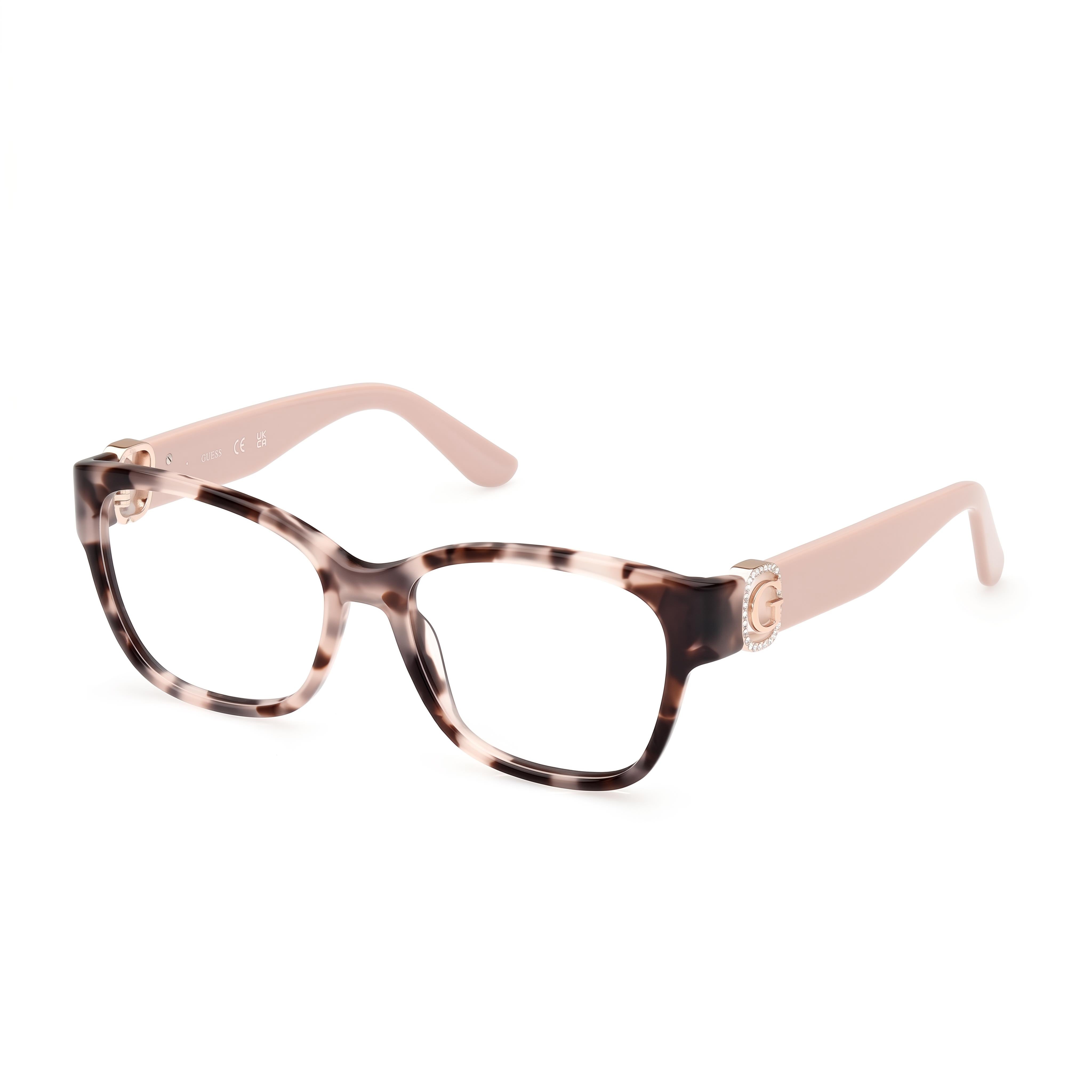 Guess Gu50120 Women's Coloured Havana Plastic Eyeglasses with Polycarbonate Lenses Size 50-16-140, Photo 1