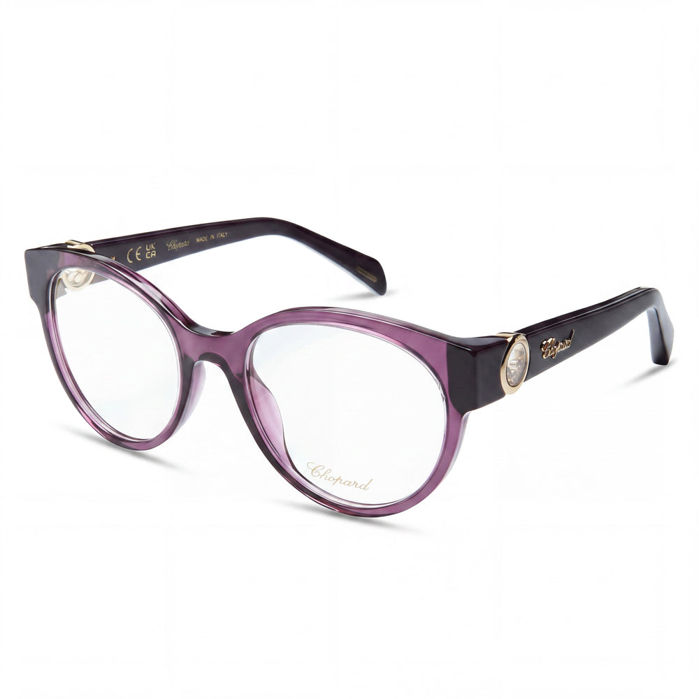 Chopard Modern Women's Transparent Violet Eyeglasses with 53mm Lens, 19mm Bridge, and 145mm Temples