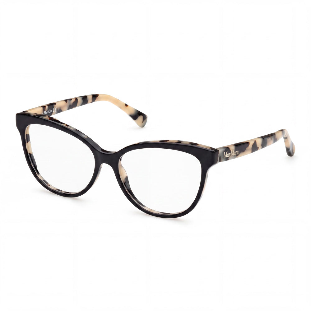 Gafas MaxMara informales con montura de plástico negra para mujer con lentes de plástico transparente 54-15-140