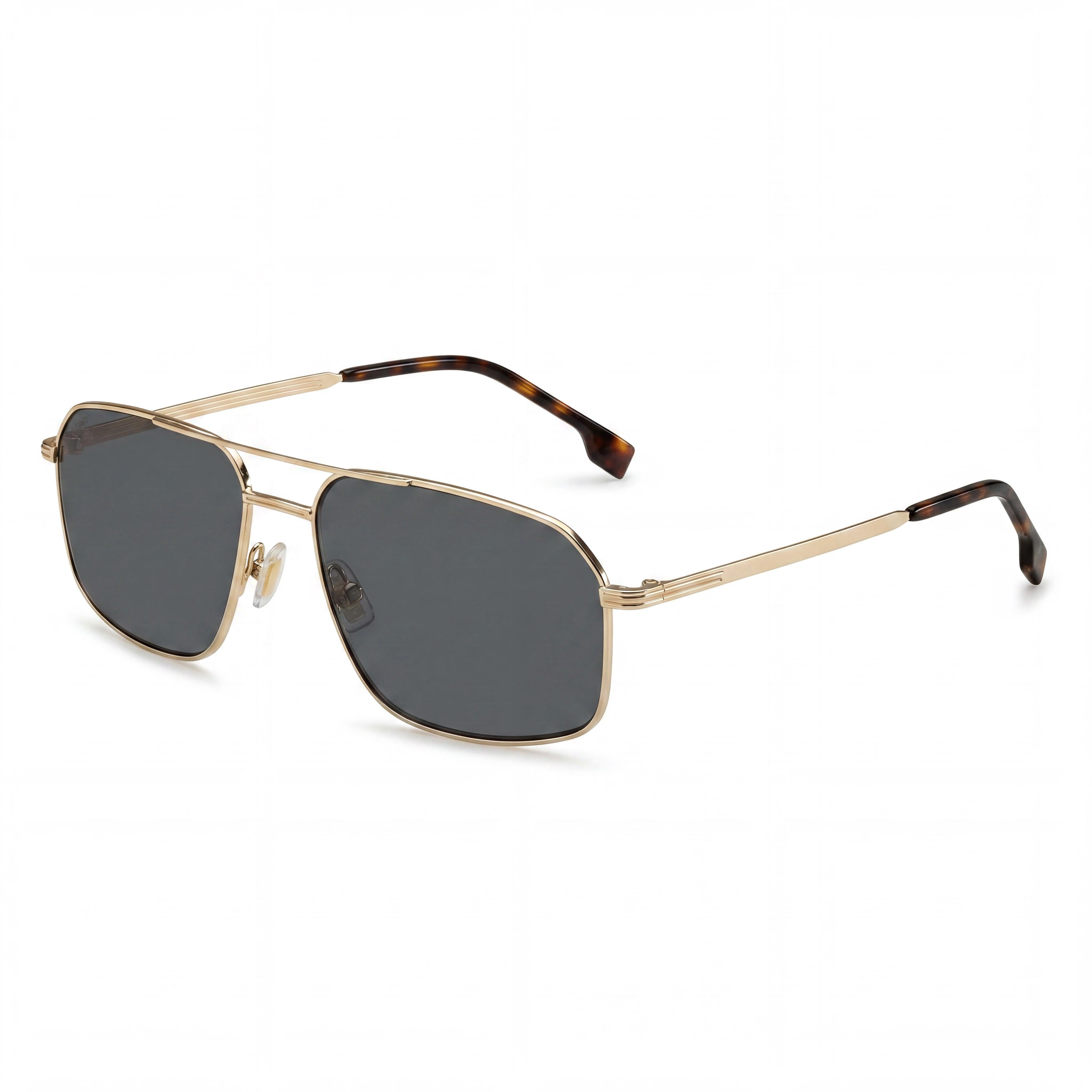 Gafas de sol para mujer Hugo Boss BOSS 1603/S con montura de acetato dorado, cristal verde espejado no polarizado y protección UV 400 de 58mm, Photo 1