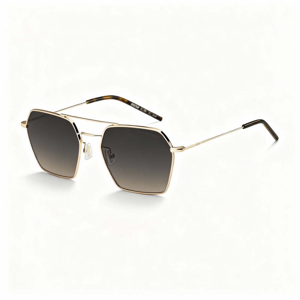 Gafas de sol Hugo Boss BOSS 1533/S Minimalist para mujer, de acero inoxidable, no polarizadas, en oro rosa, 54-18-140 mm