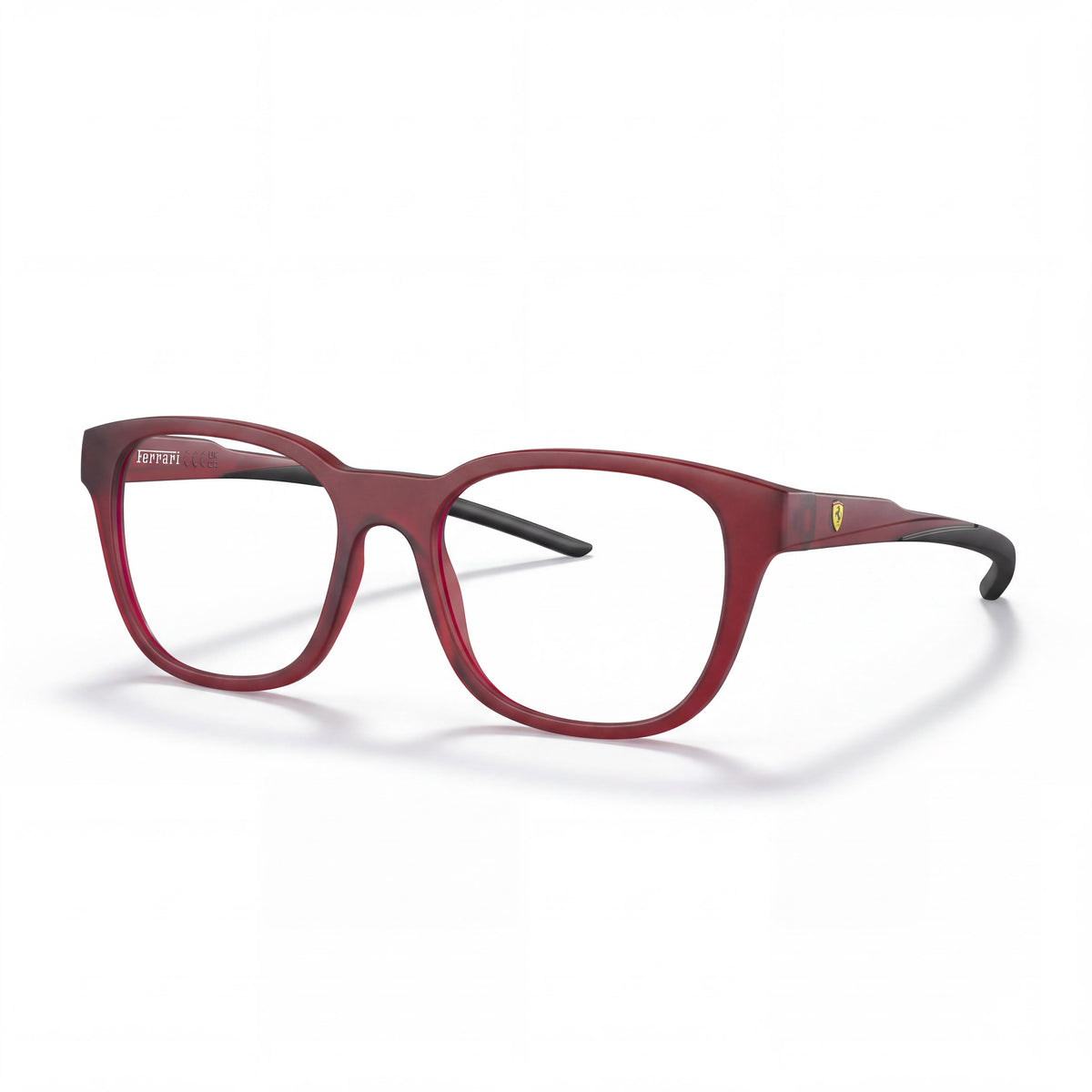 Scuderia Ferrari Fz8006 Women's Opal Matte Red Plastic Eyeglasses with Demo Lenses, 53mm Lens Width, Photo 1
