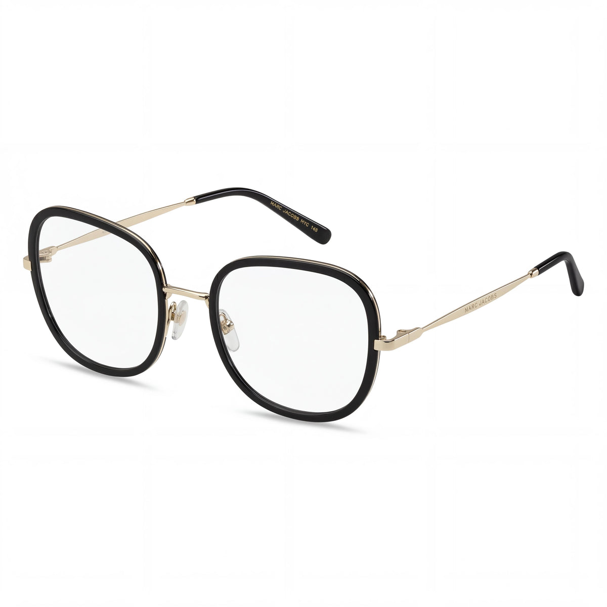 Marc Jacobs Marc 701 Women's Black Gold Alloy Steel Frame Polycarbonate Non-polarised Optical Frames 53mm, Photo 1