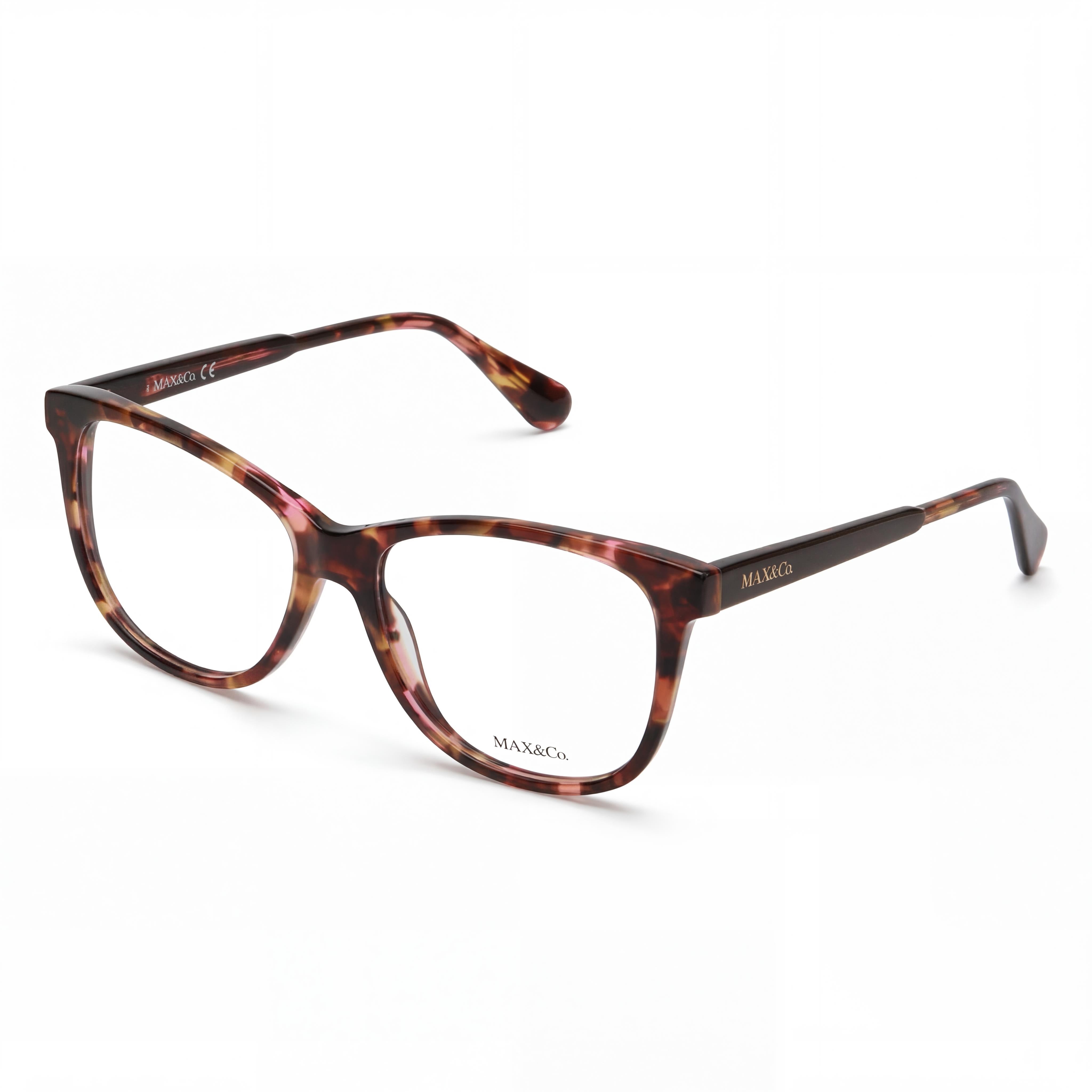 Max & Co. Modern Women's Havana Plastic Frame Eyeglasses with Clear Non Polarized Lenses 54-16-140, Photo 1