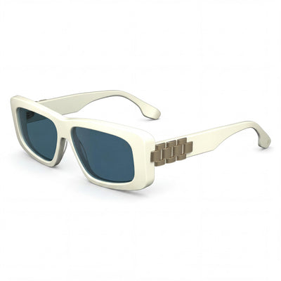 Victoria Beckham Vb669s Unisex White Frame White Lens Plastic Sunglasses 55mm 100% UV Protection