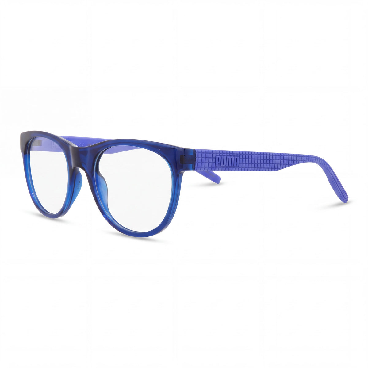 PUMA Optical Frames Women's Round/Oval Blue Violet Transparent Plastic Frame 51mm Lens 19mm Bridge 145mm Temple, Photo 1