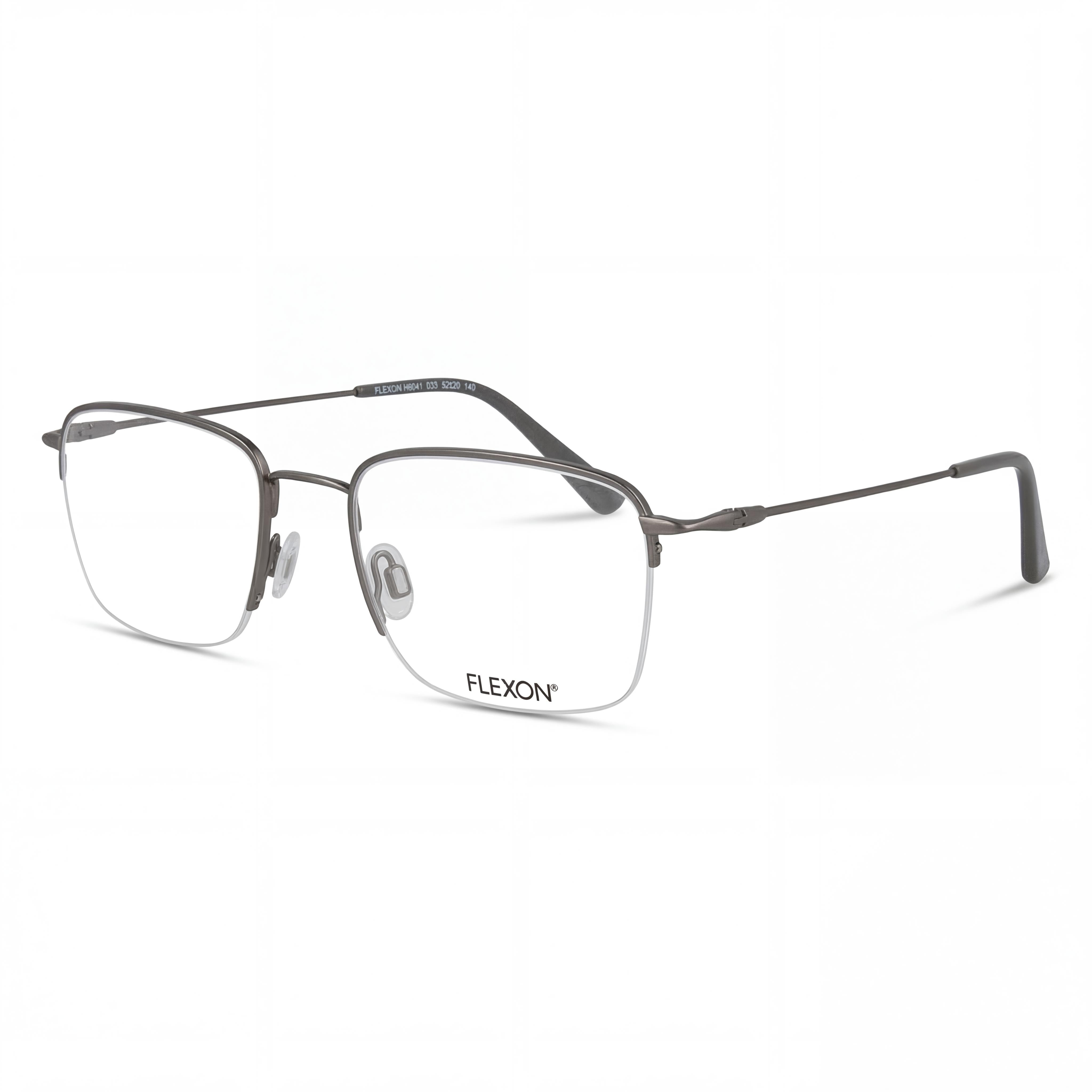 Gafas graduadas unisex Flexon Modern de metal, sin prescripción, color gris plomo, 52-20-140 mm, Photo 1