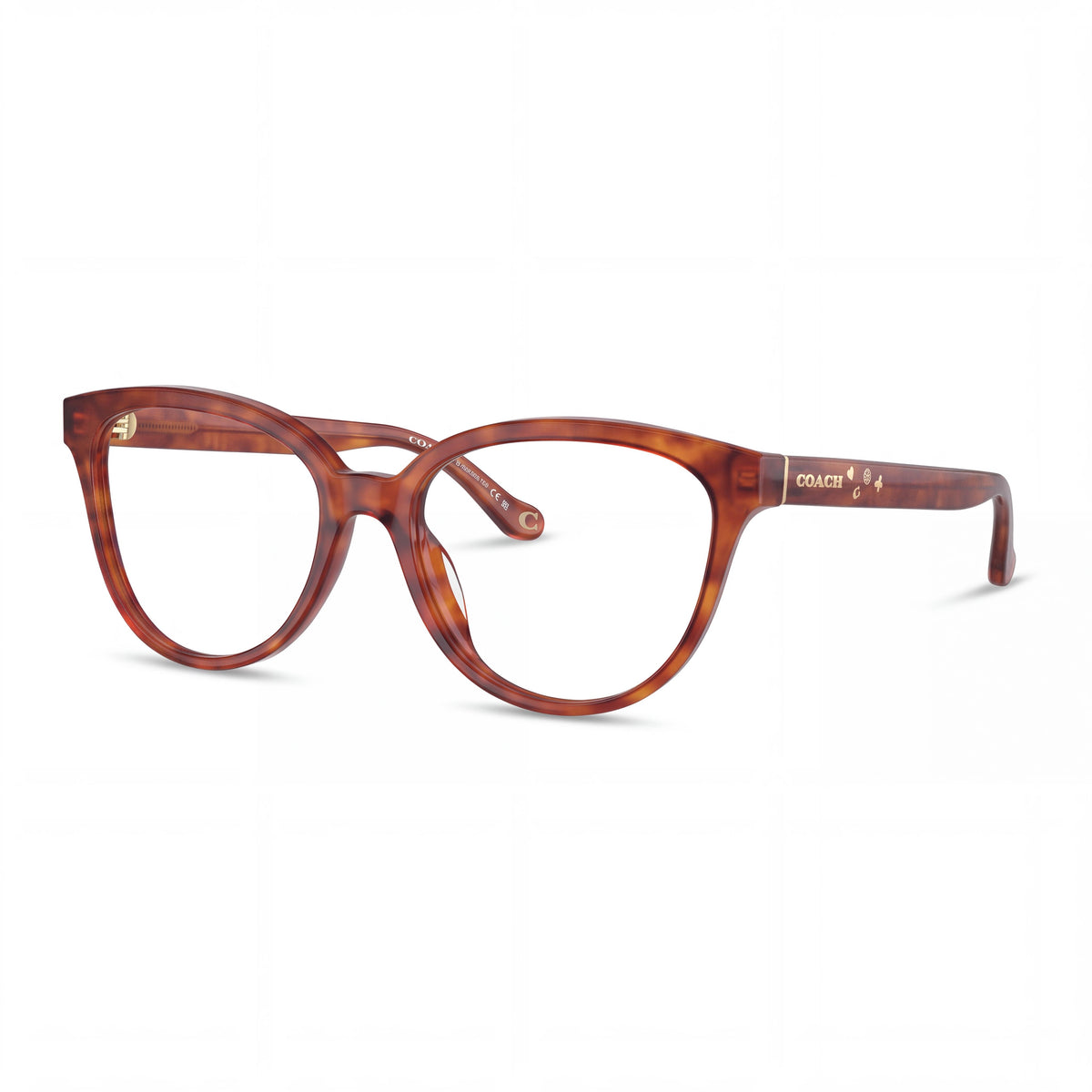 Coach Hc6234u Women's Square Plastic Prescription Ready Eyeglasses Caramel Tortoise 53-17-140, Photo 1