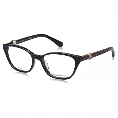 kate spade new york Emmalee Women's Cat Eye Prescription-Ready Non Plastic Eyeglasses Black Gold 51mm