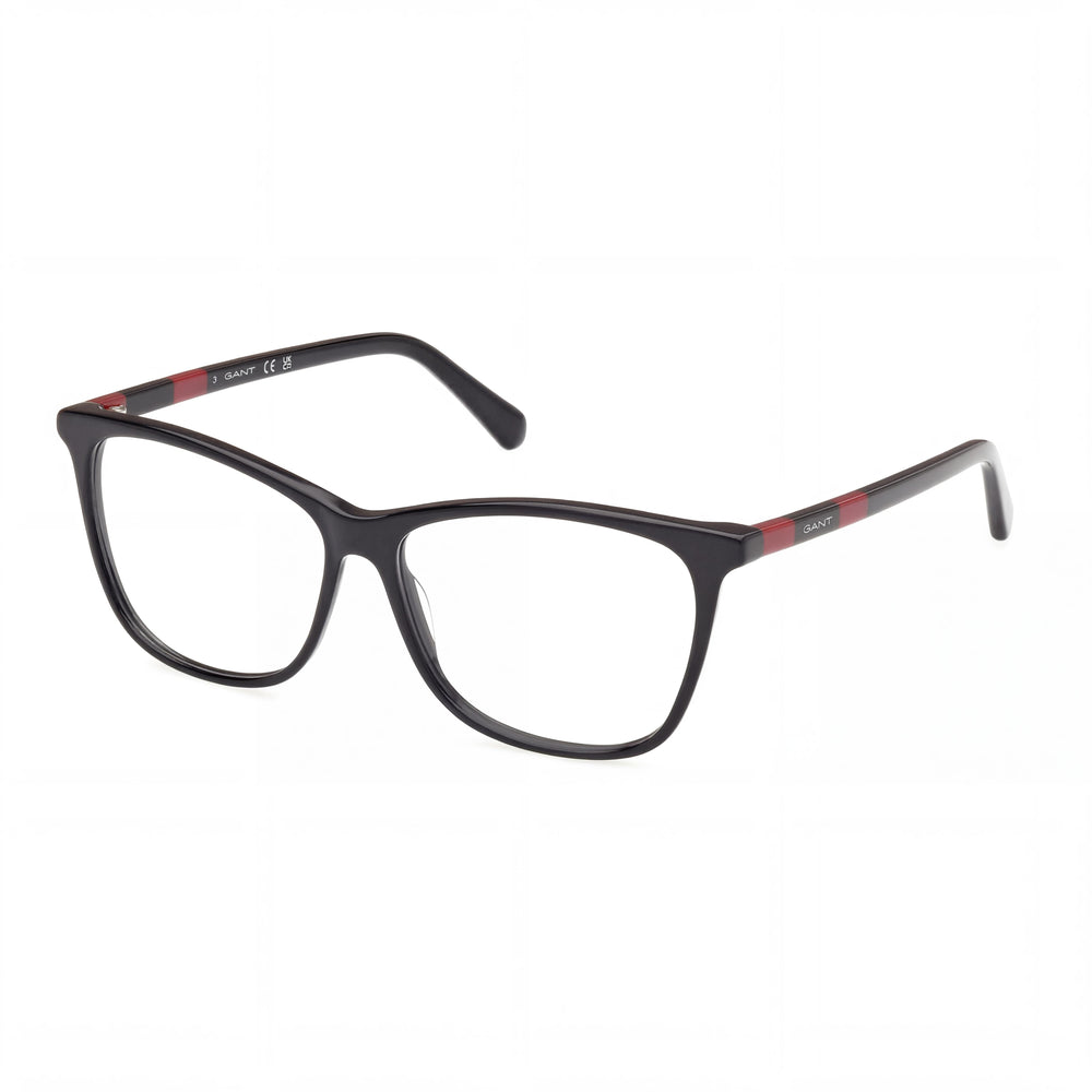 GANT Ga50014 Women's Plastic Shiny Black Eyewear with 55mm Lens Width, 13mm Bridge, 140mm Temple Length