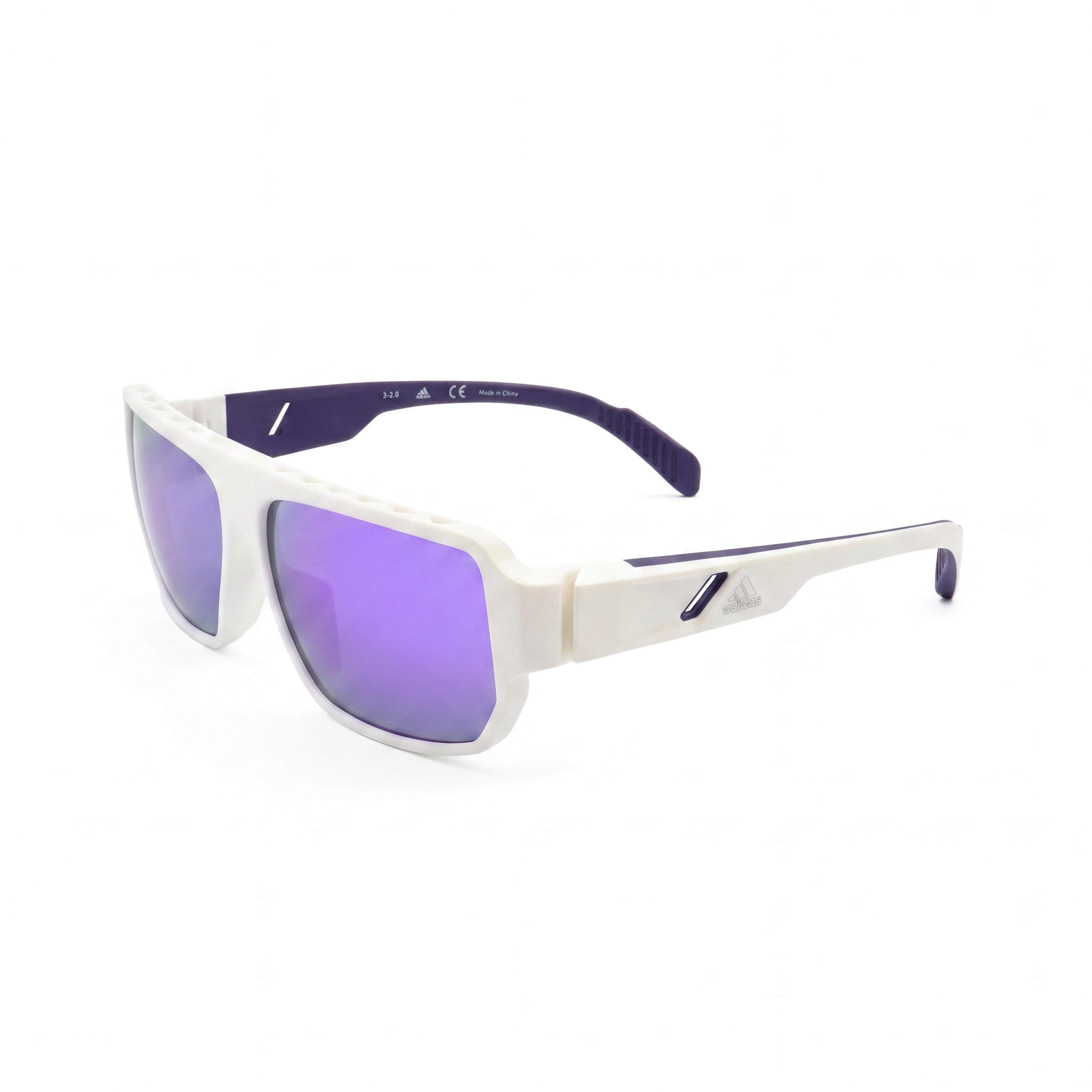Adidas Casual Men's Plastic Frame White Gradient or Mirror Violet Lenses UV Protection 61-13-140mm, Photo 1