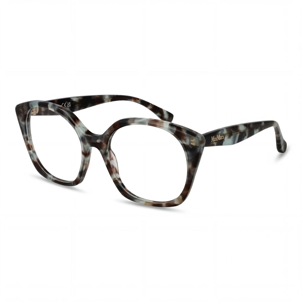 Gafas MaxMara Casual Havana para mujer, de acetato, con lentes de plástico transparente, 53-18-140