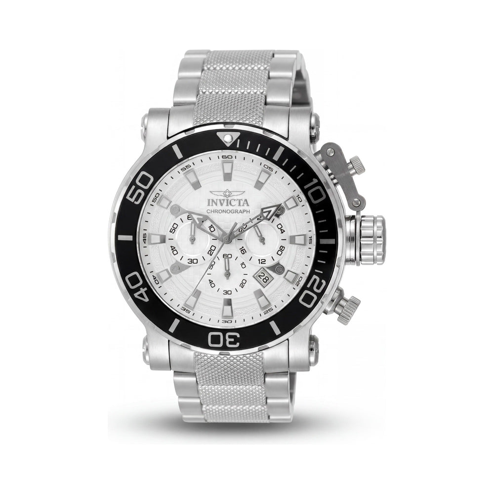Invicta Coalition Forces 50235 Unisex Reloj de Pulsera Cronógrafo de Cuarzo de Acero Inoxidable Plateado 52mm