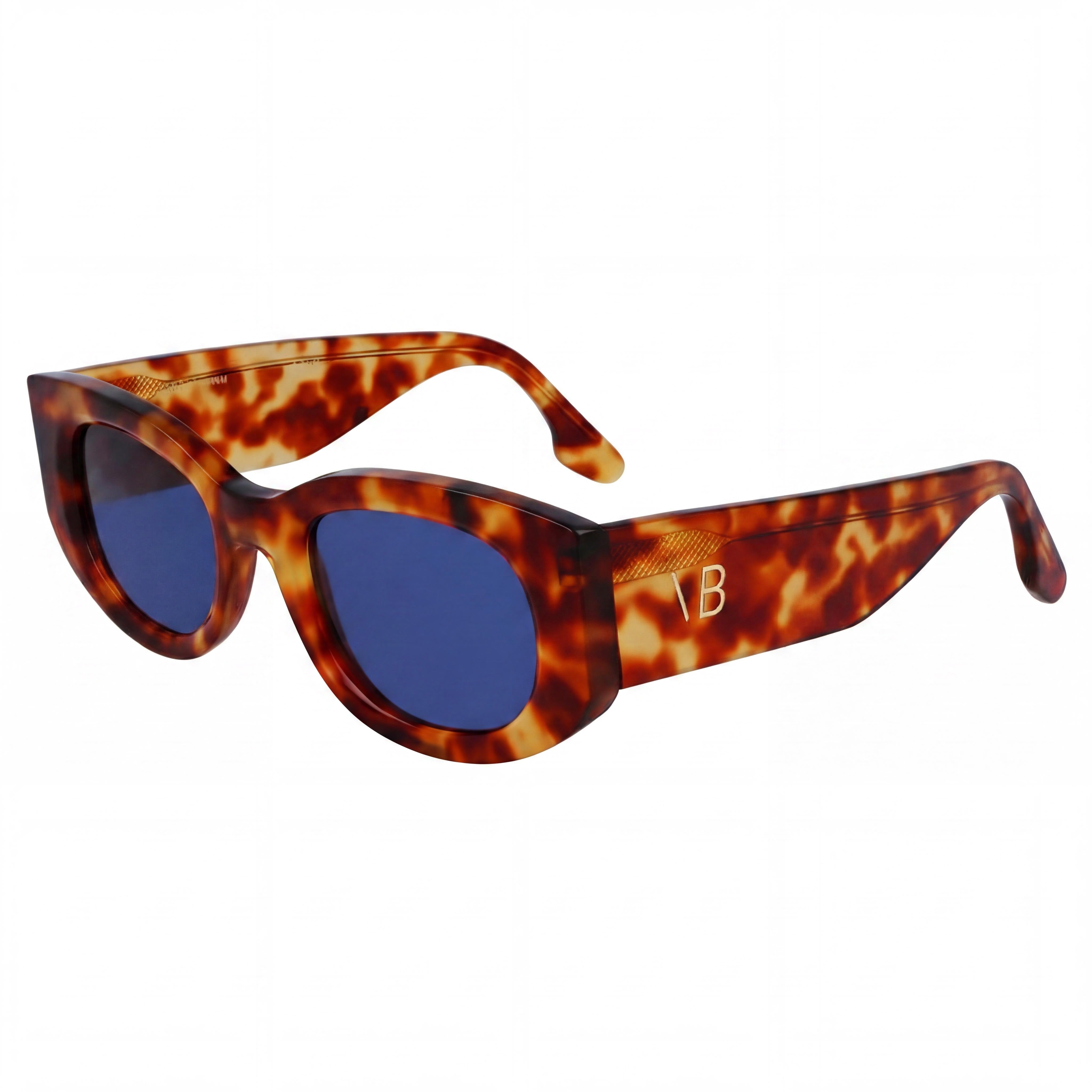Gafas de sol Victoria Beckham Modern para mujer con montura de acetato en color Havana rubio, ancho de lente de 50 mm, Photo 1