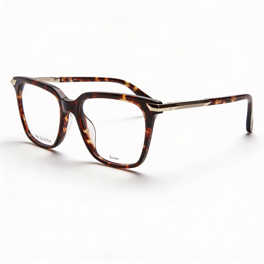Gafas de sol Rag & Bone Modern para hombre, armazón de acetato azulviolhorn con lentes de policarbonato, ancho de lente 51 mm