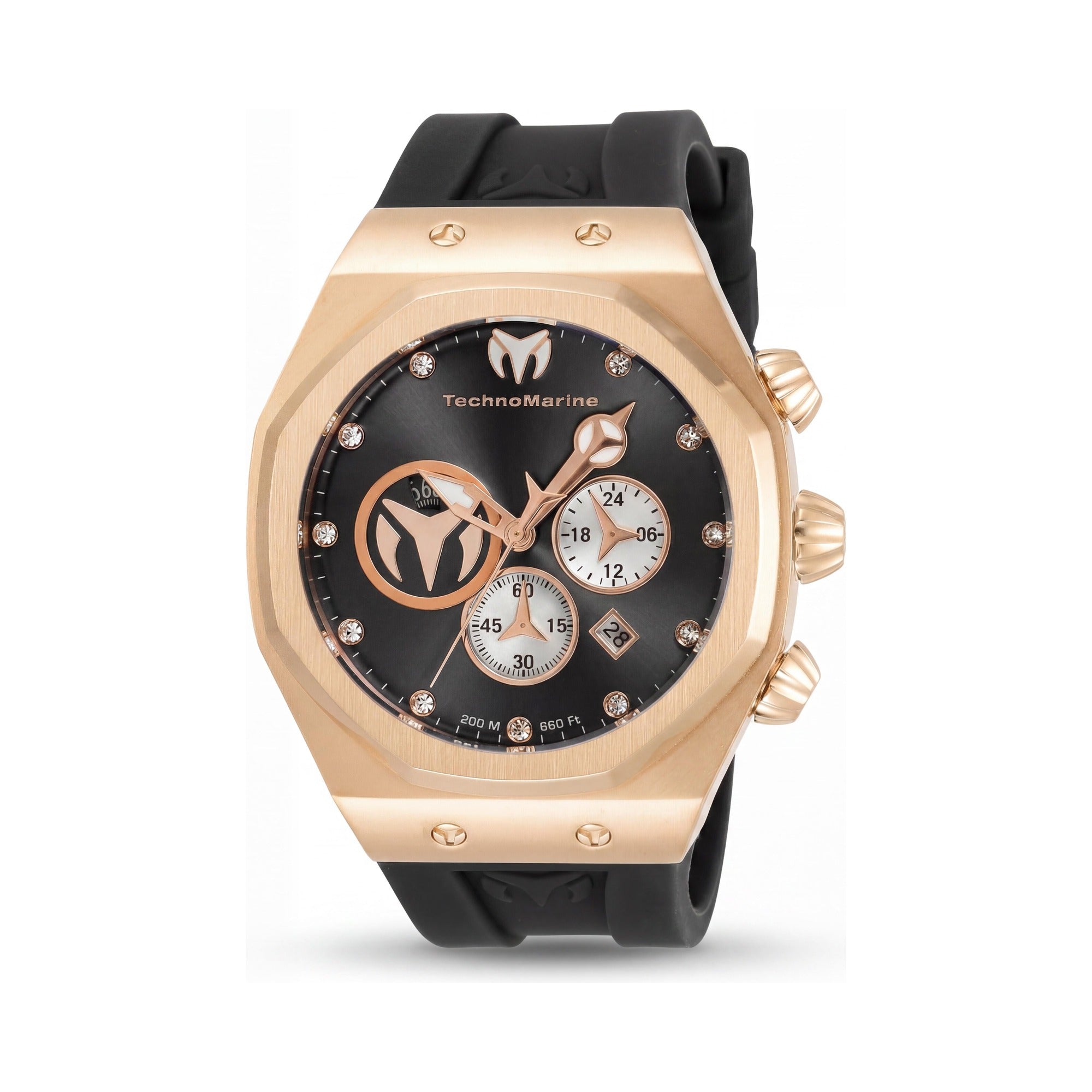 TechnoMarine Reef TM-520004 Men's Chronograph Quartz Black Stainless Steel Watch 45mm, 20 Bar Water Resistant, Photo 1