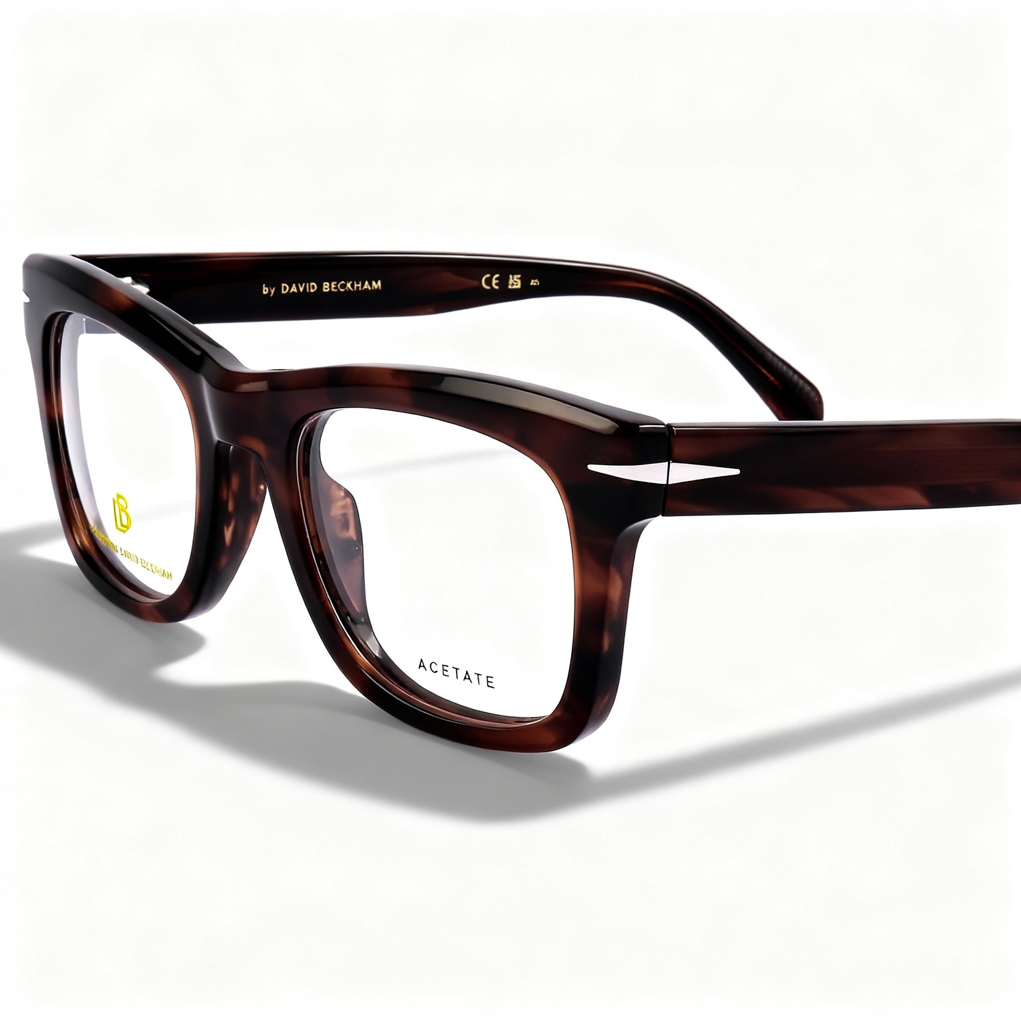 David Beckham Db 7105 Men's Casual Plastic Frame Brown Horn Non-polarised Polycarbonate Lens Sunglasses 51mm