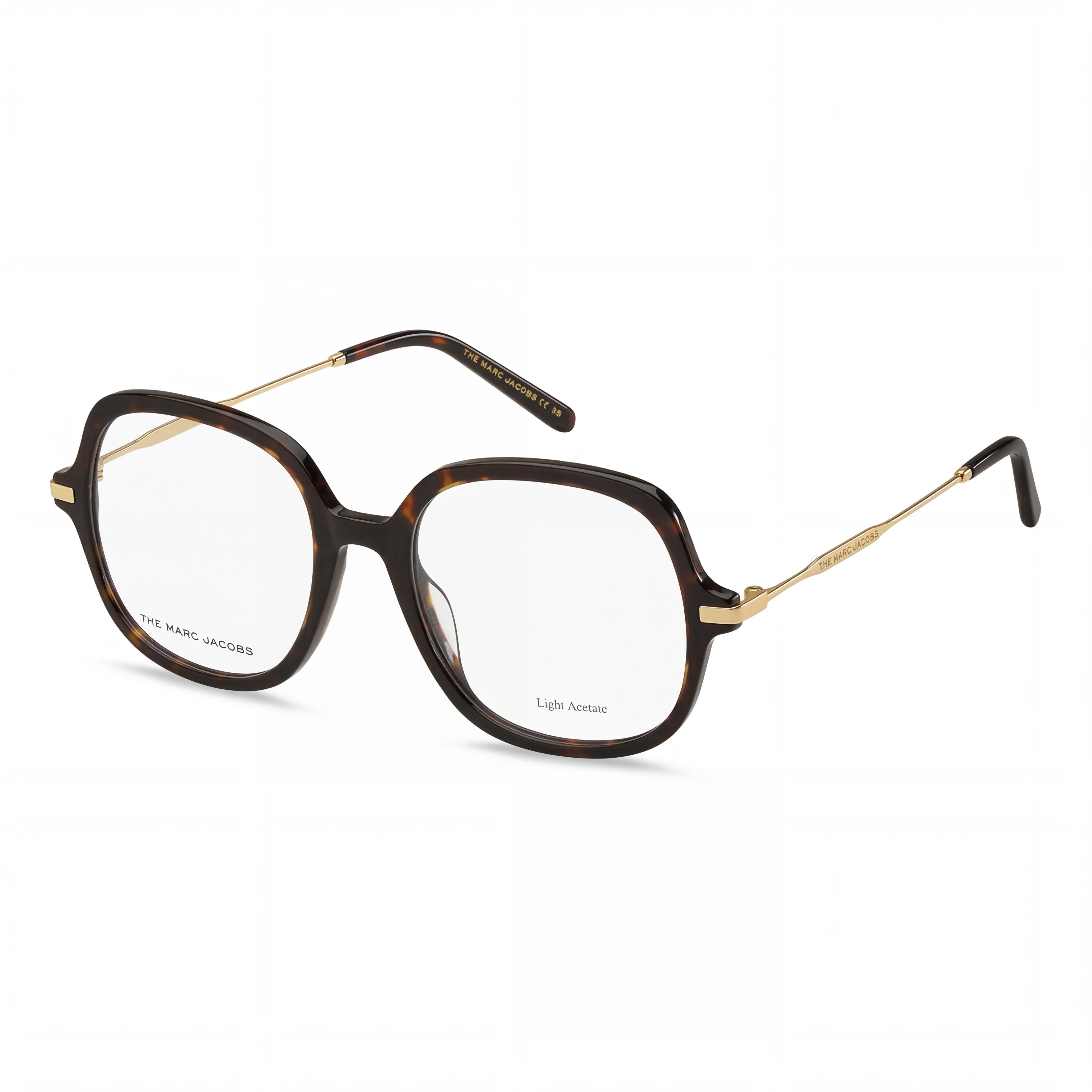 Marc Jacobs Women's Comtemporary Havana Acetate Optical Eyeglasses with Polycarbonate Lenses 53mm, Photo 1
