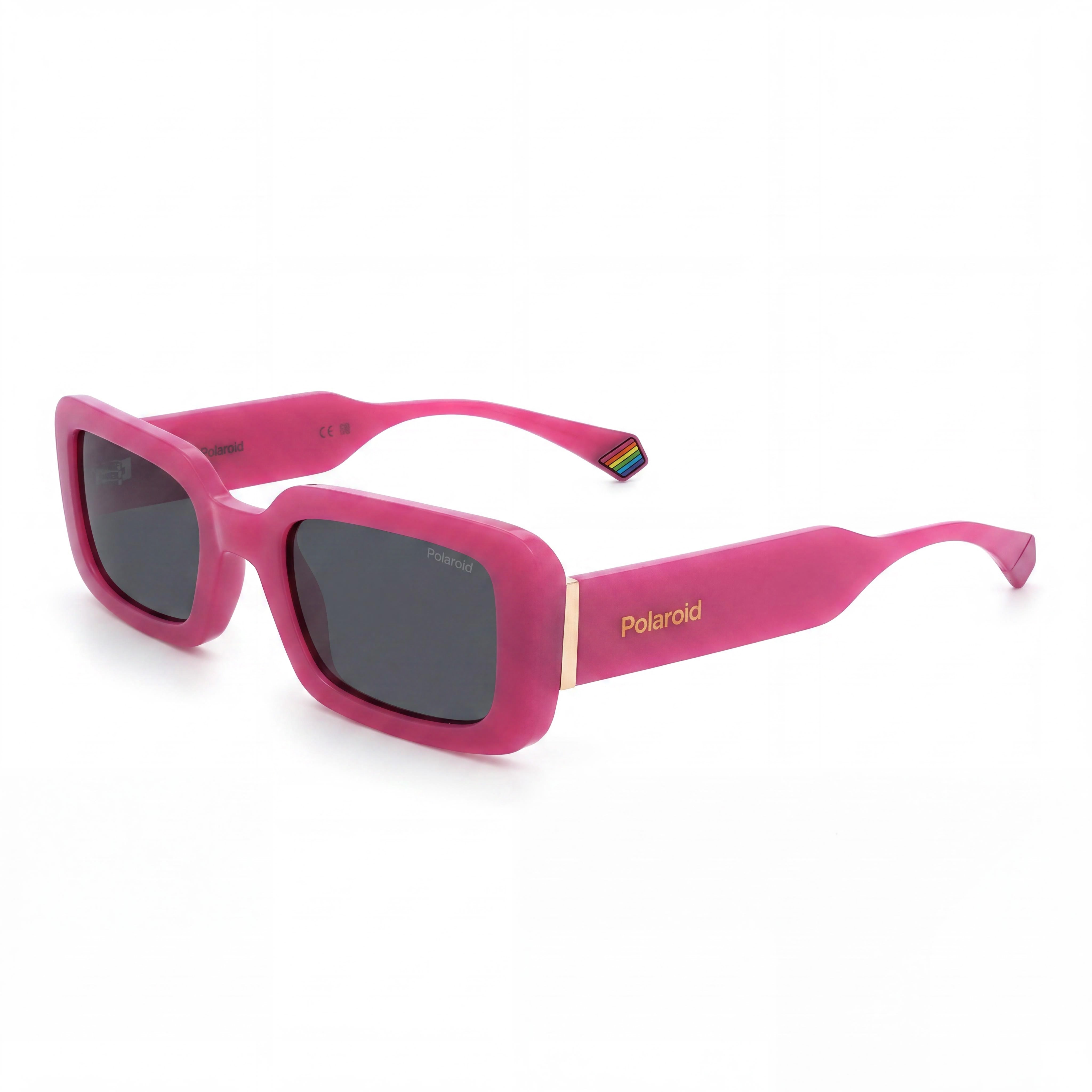Gafas de sol clásicas Polaroid para mujer, fucsia, policarbonato, protección UV, ancho de lente 52 mm, Photo 1