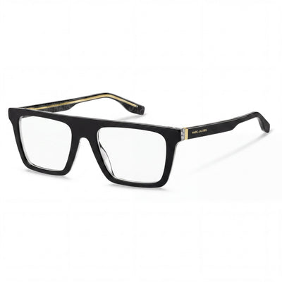 Gafas de acetato Marc Jacobs Browline para hombre, negro estampado gris, talla 53-19-145