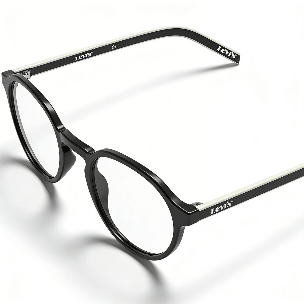 Levi's LEVI-S PANTHOS Men's Optical Frames, Black ECO PMMA with Polycarbonate Lenses, Size 44-21-145mm