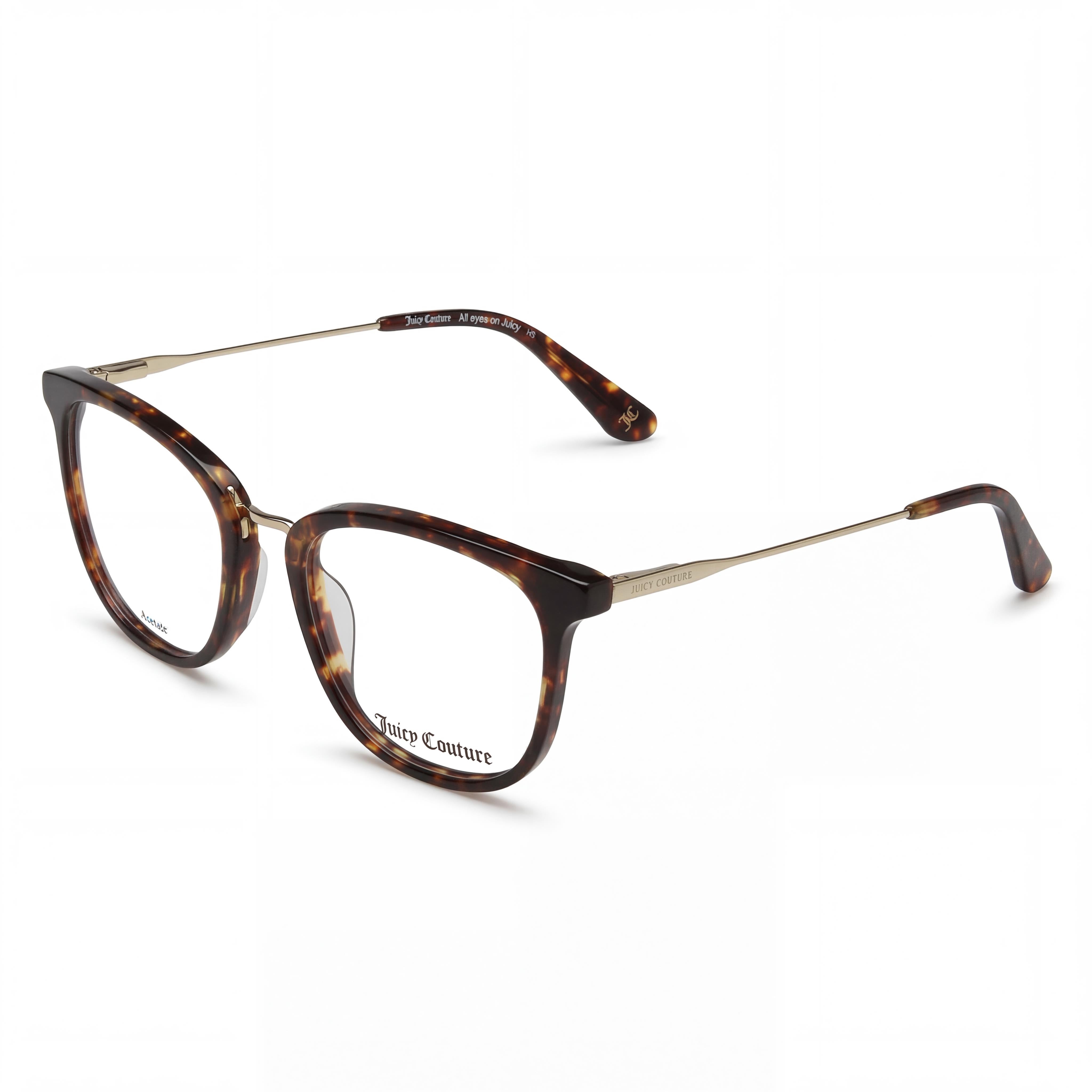 Juicy Couture Modern Women's Havana Acetate Eyewear Frames with Havana Polycarbonate Lenses, 49mm, Photo 1