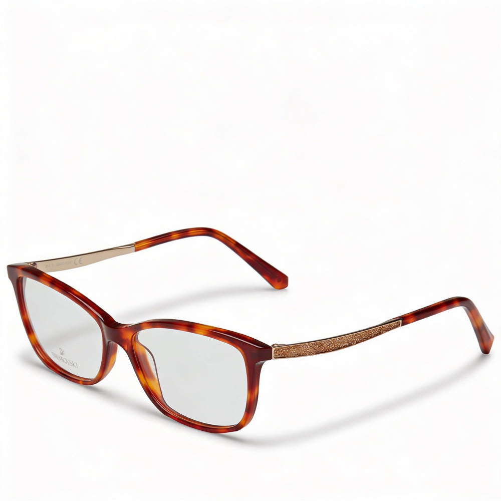 Swarovski RECTANGULAR Women's Dark Havana Plastic Optical Frame Eyeglasses for Prescription Lenses 54mm