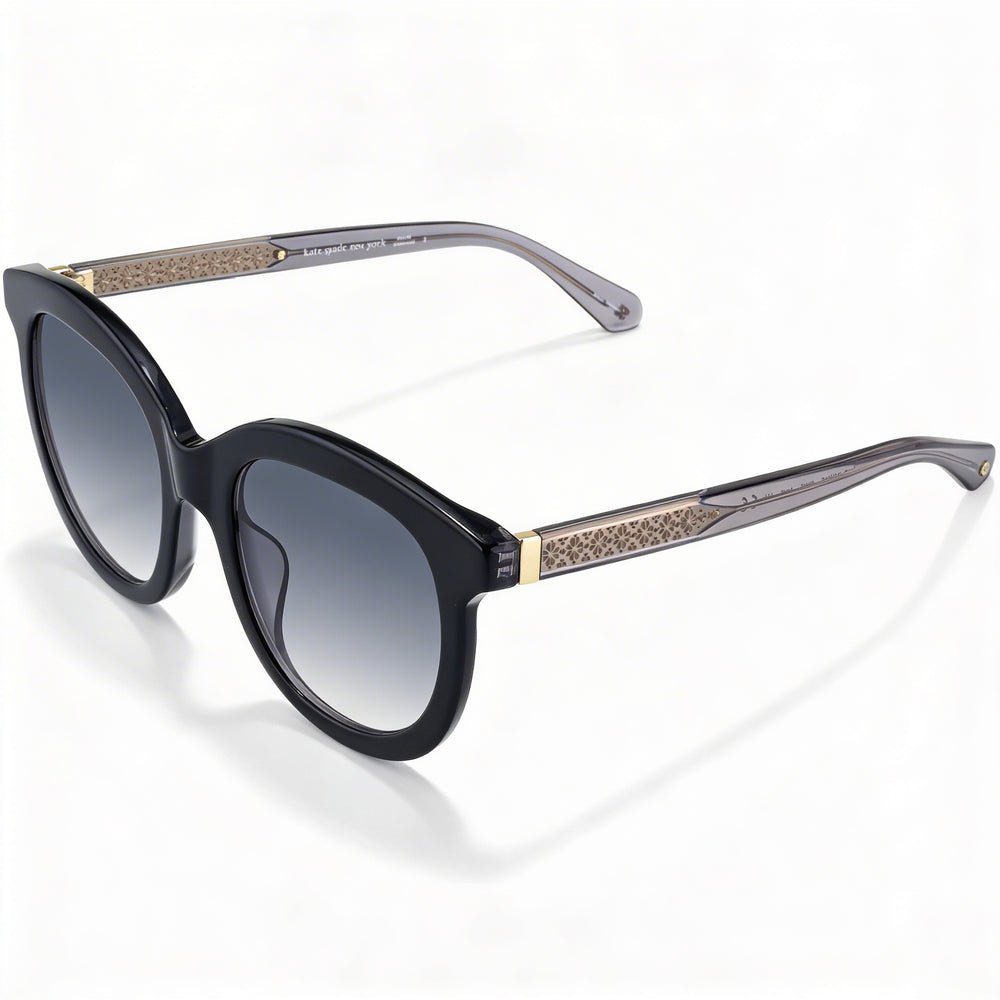 Gafas de sol cuadradas de acetato negro con protección UV y cristales oscuros degradados Lillian/G/S de Kate Spade New York para mujer 53mm