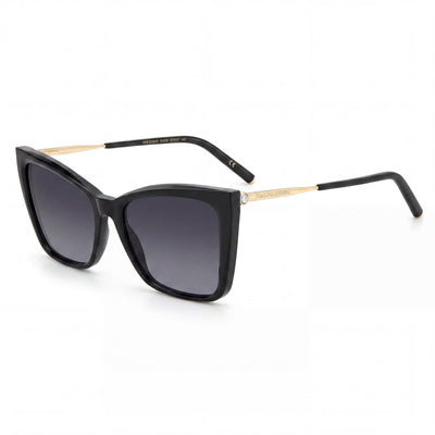 Carolina Herrera HER 0180/S Women's Rectangular Acetate Black Gold 57mm