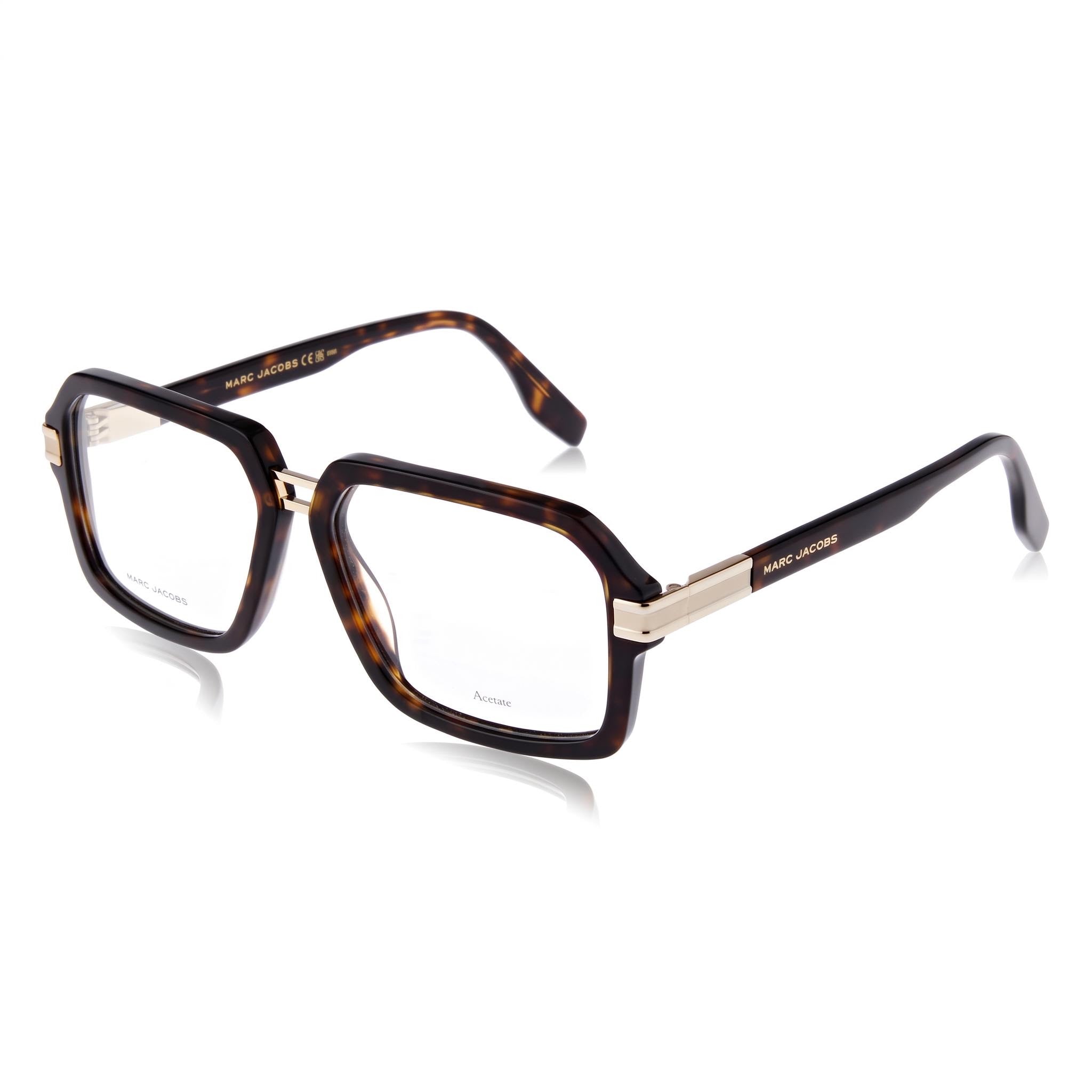 Gafas de sol Marc Jacobs Modern de acetato estilo Havana para hombre, no polarizadas, ancho de lente 55 mm, puente 15 mm, patilla 145 mm, Photo 1