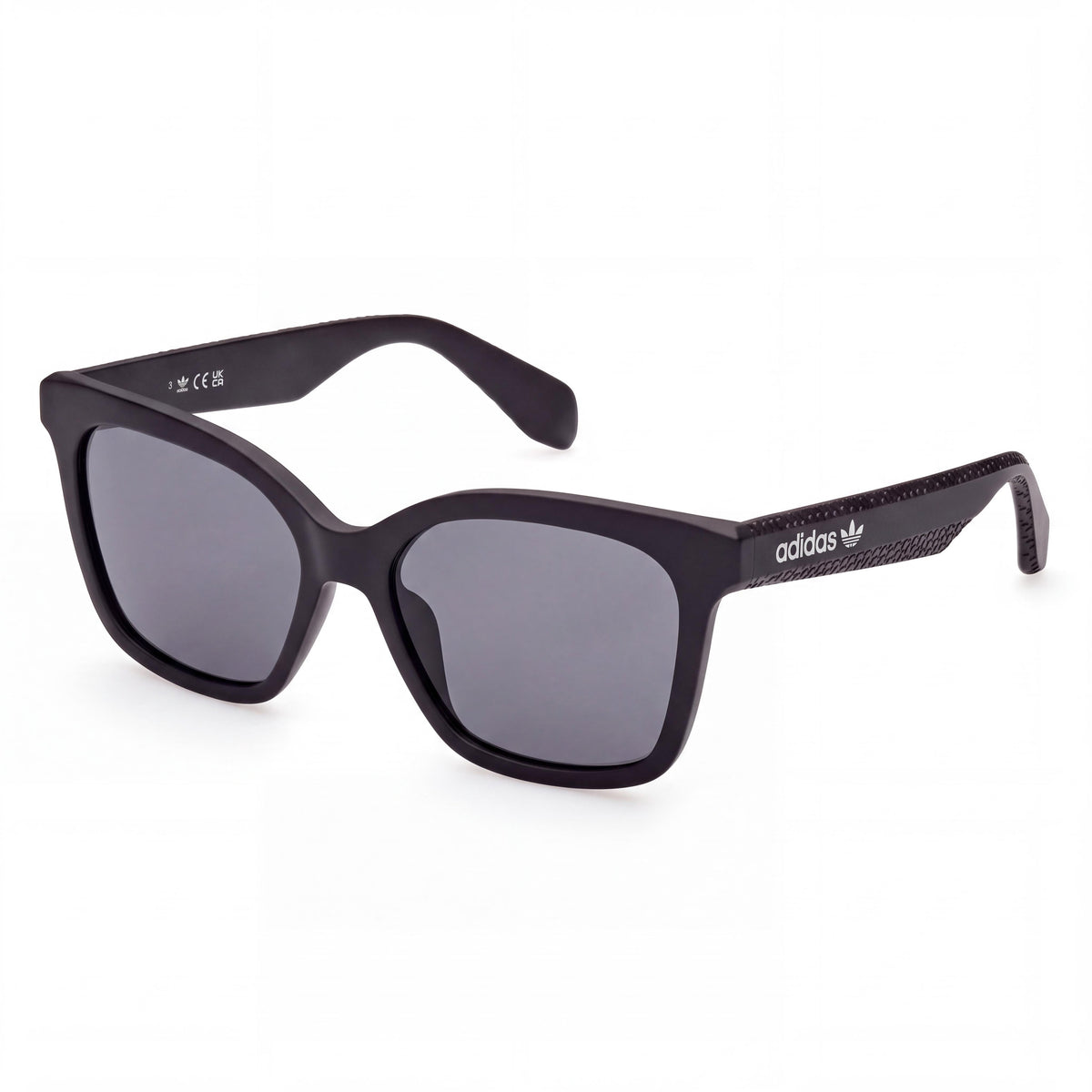 adidas Originals OR 0070 Women's Matte Black Smoke Plastic Frame Grey UV Protection Sunglasses 54mm, Photo 1