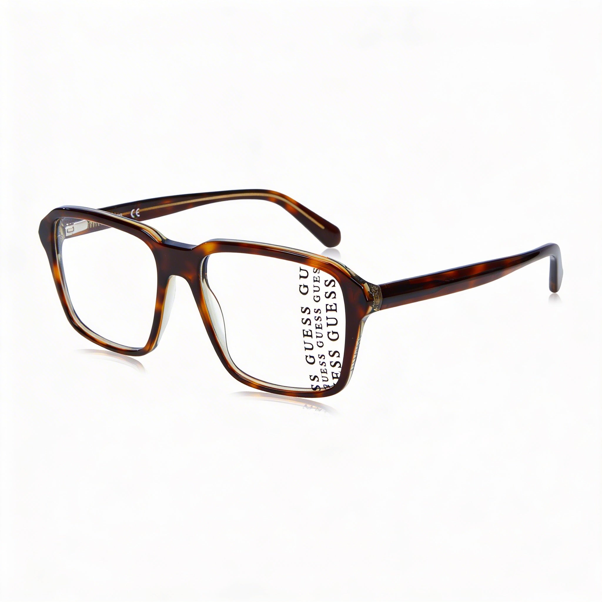 Guess Casual Men’s Prescription Ready Dark Havana Plastic Optical Frames 54mm Lens, 17mm Bridge, 145mm Temple, Photo 1