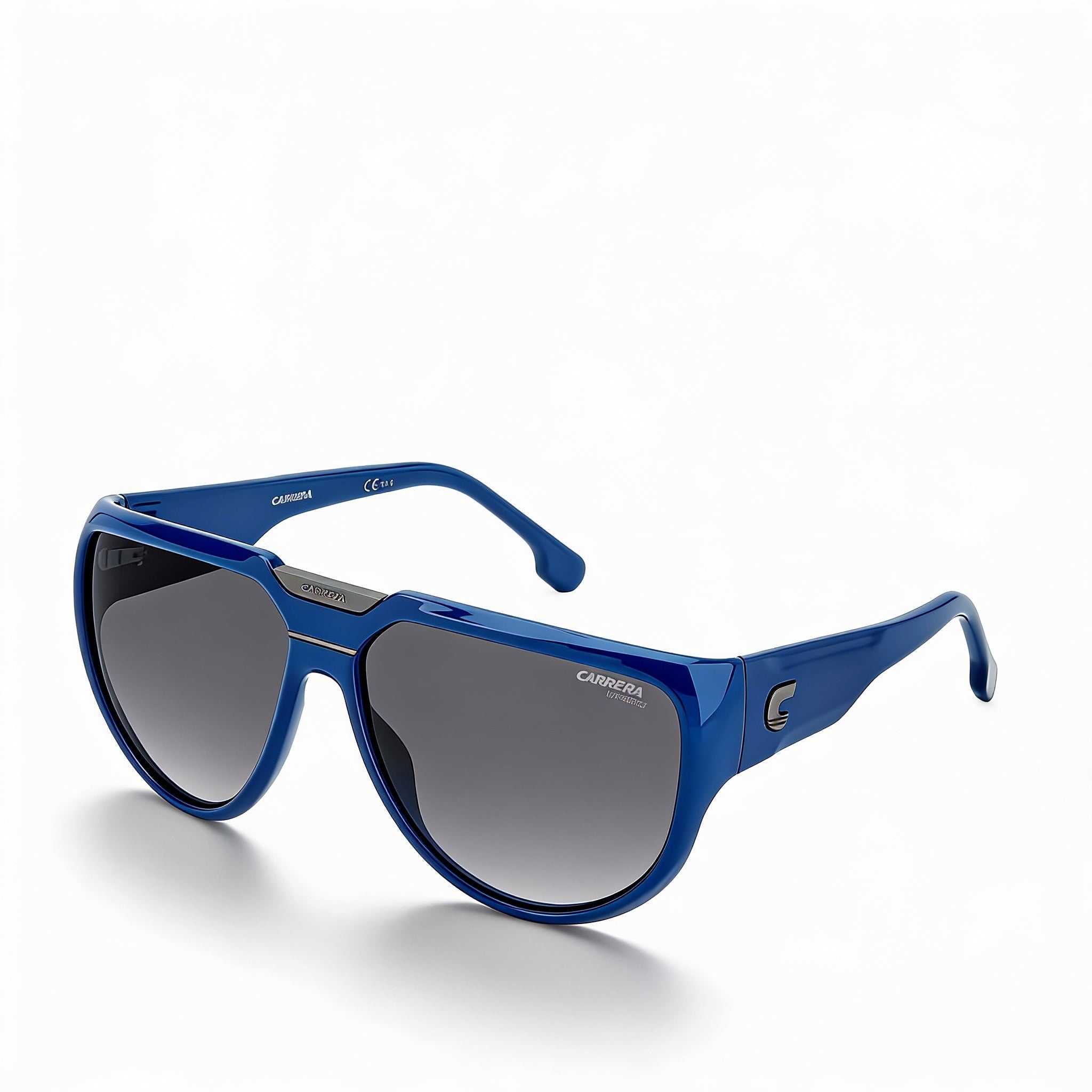 Carrera Contemporary Unisex Blue Grey Shaded Injection Propionate UV Protection Non-Polarized Sunglasses 62mm, Photo 1