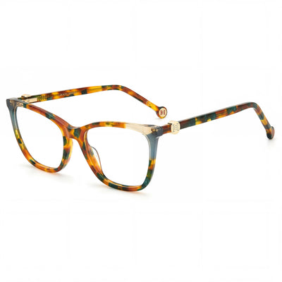 Carolina Herrera Modern Women's Cat Eye Acetate Eyeglasses Frame Green Havana Green 53-17-145
