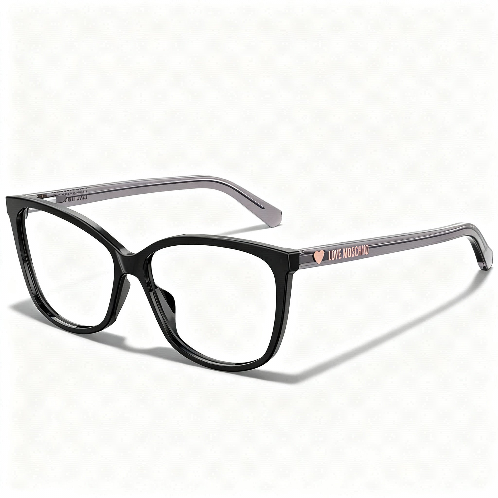 Moschino New Essentials MOL546 Women's Black Acetate Square Optical Glasses 57mm