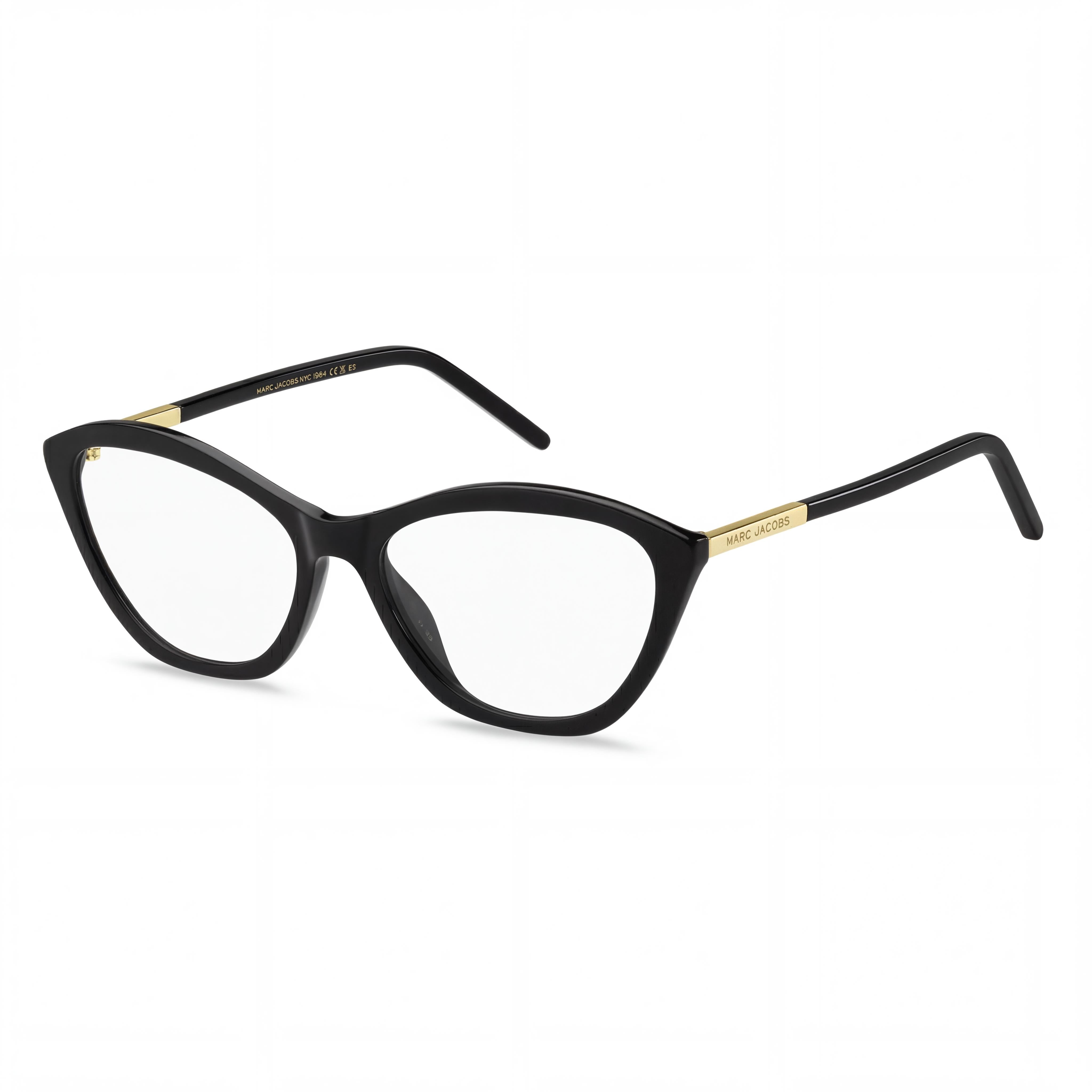 Gafas temporales Marc Jacobs para mujer con montura negra y lentes de policarbonato no polarizadas, 53 mm, Photo 1