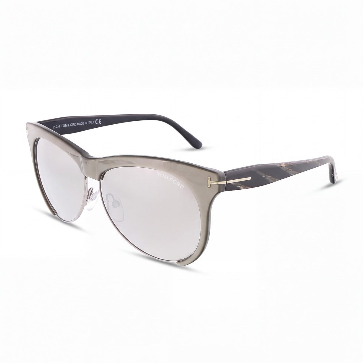 Gafas de sol unisex Tom Ford FT0365/S 38G LEONA de acetato gris, lentes de cristal, protección UV 59 mm, Photo 1