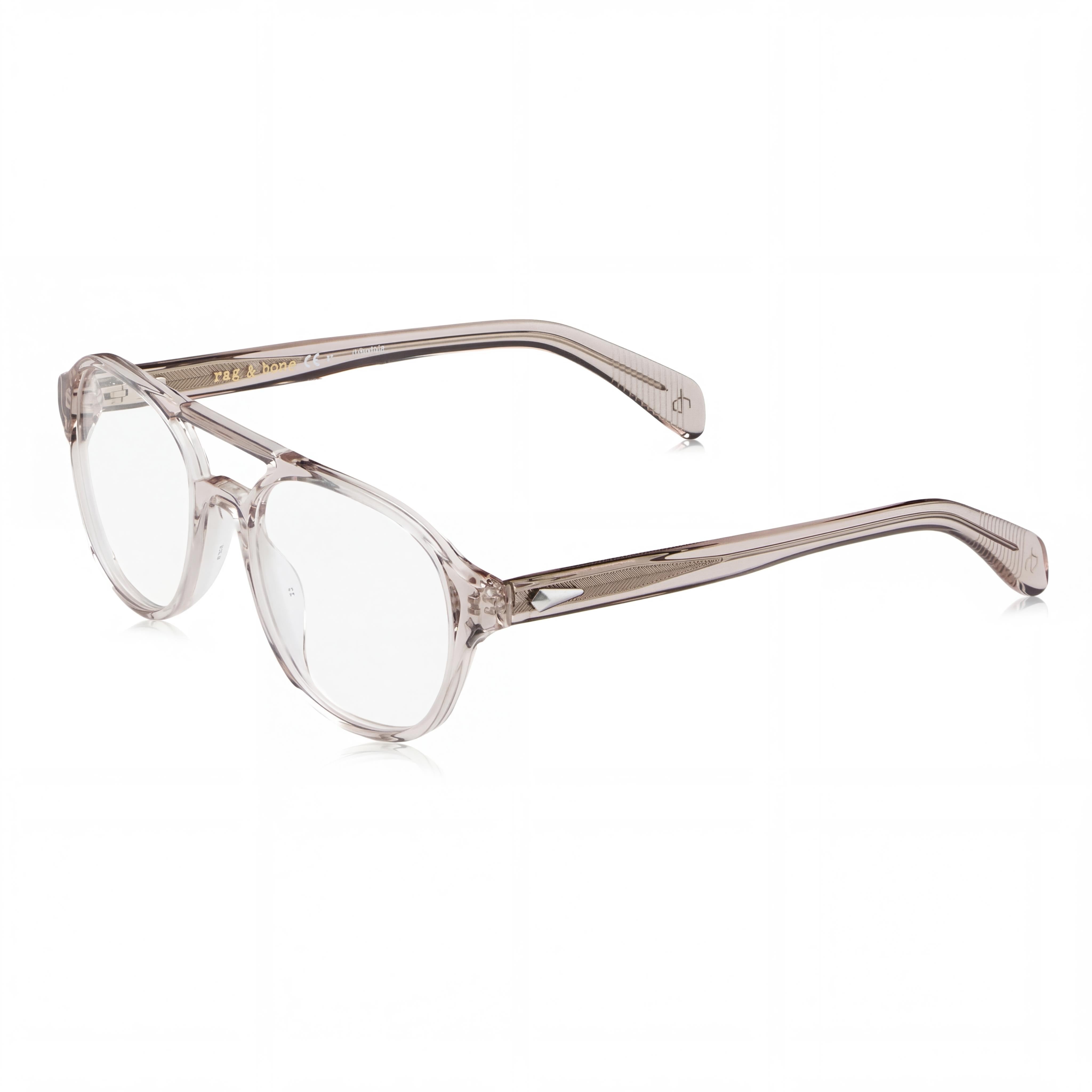 rag & bone Modern Women's Sunglasses featuring an Acetate Frame in Beige and Polycarbonate Lenses, Size 51mm, Photo 1