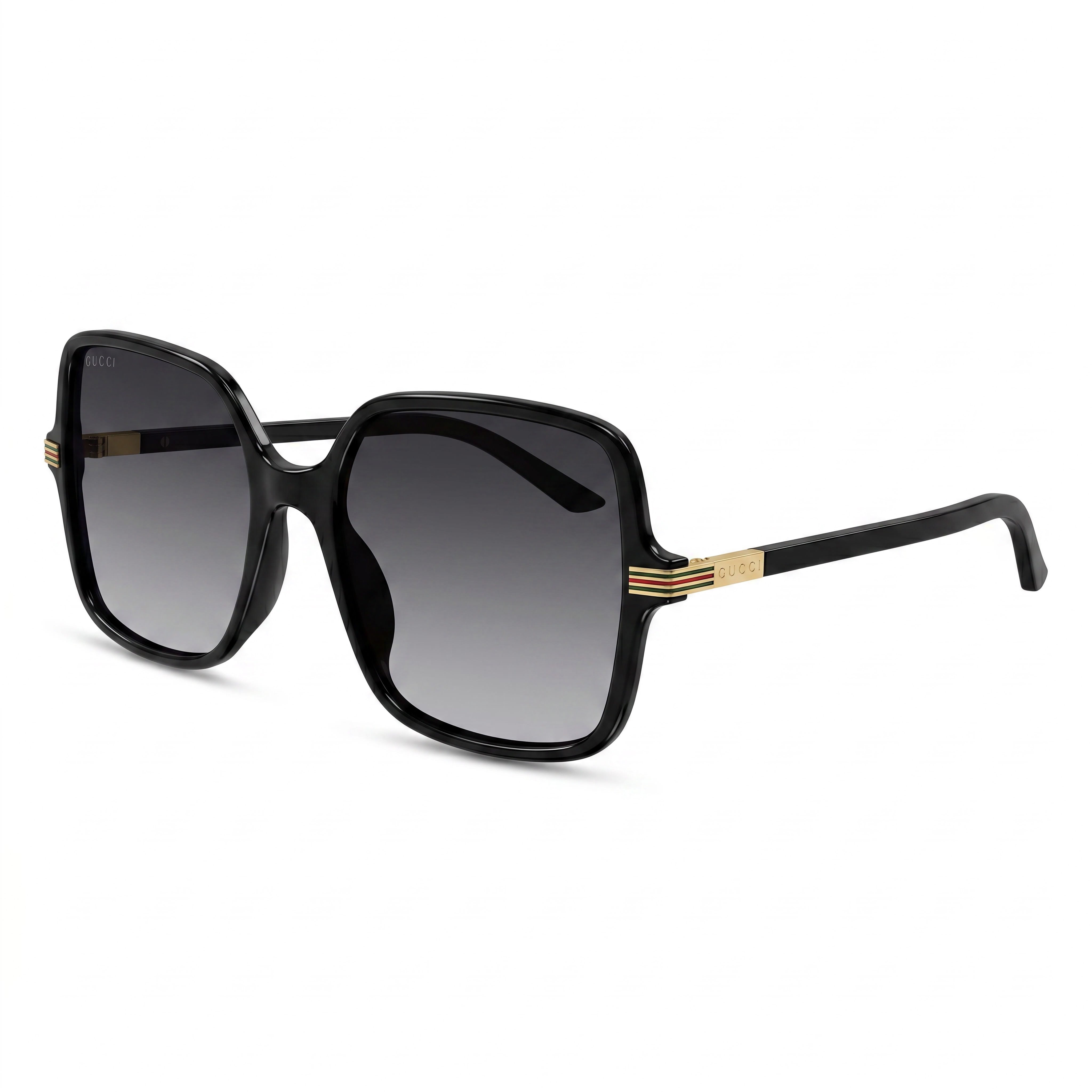 Gucci Women's GG1449S Oversized Black Recycled Acetate Frame Grey Lens Sunglasses 55-19-140, Photo 1