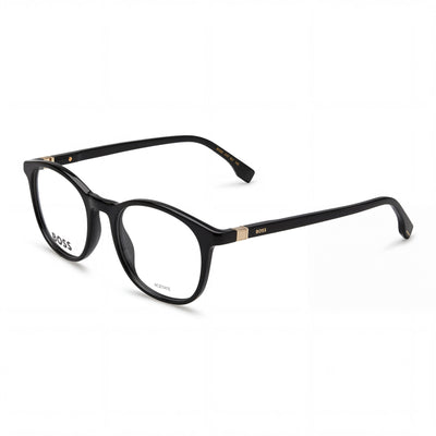 Hugo Boss 1437 Unisex Black Plastic Frame Non-polarised Sunglasses with Black Lenses 53mm