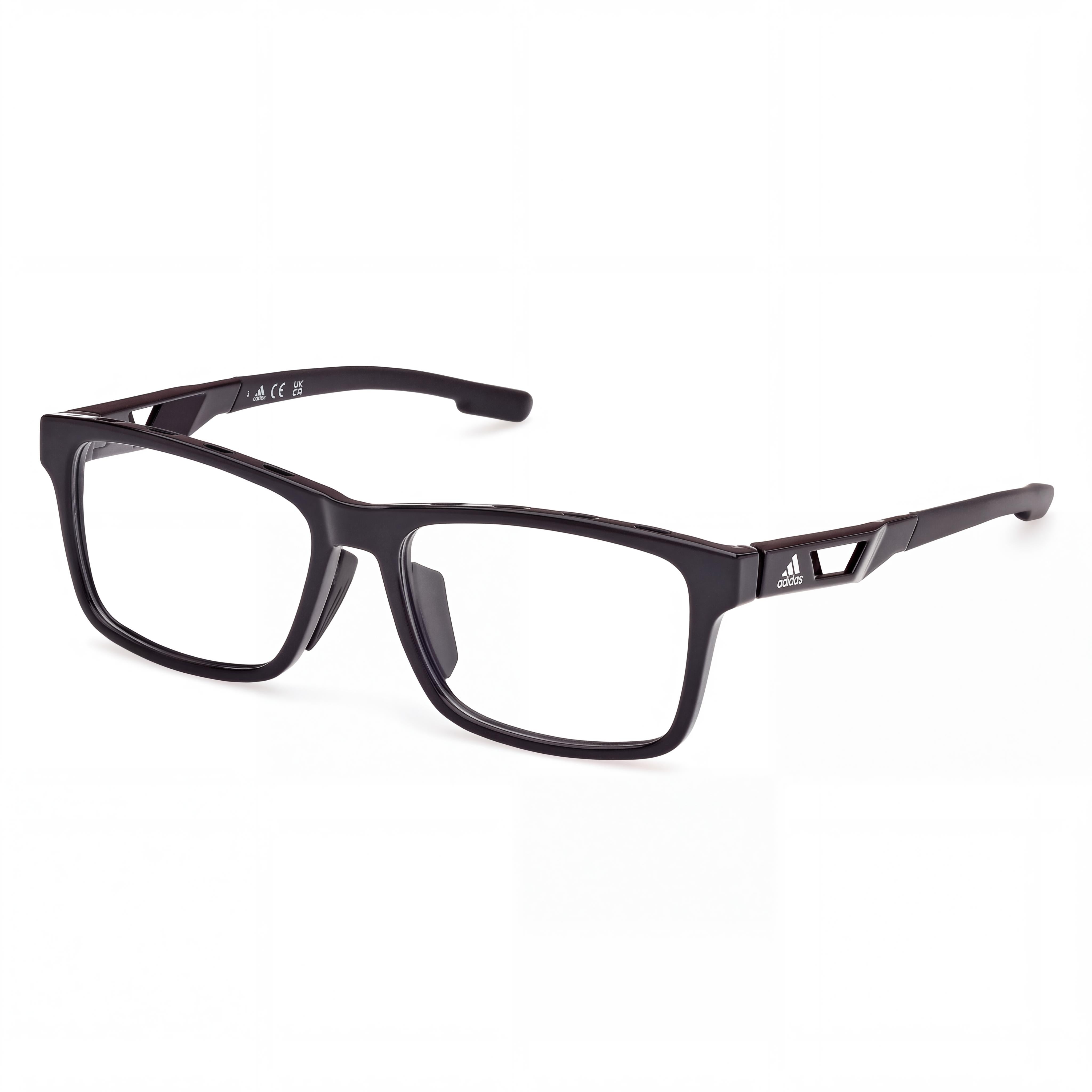 adidas Sp5089-h Unisex Injected Frame Non- Polycarbonate Eyewear, Shiny Black Matte Black, 55-16-145mm, Photo 1