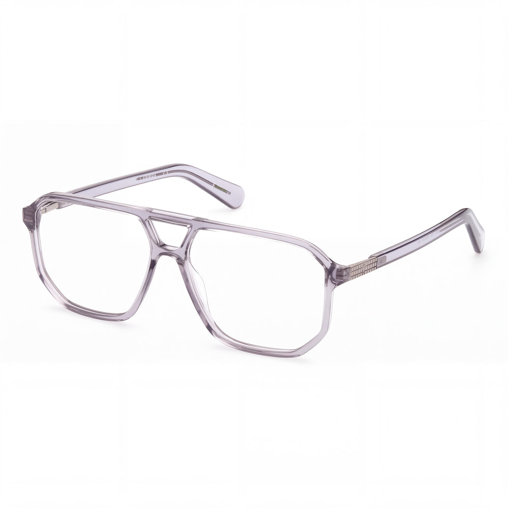 GUESS Casual Women's Non Eyeglasses with Transparent Lenses and Grey Plastic Frame, 57mm Lens Width