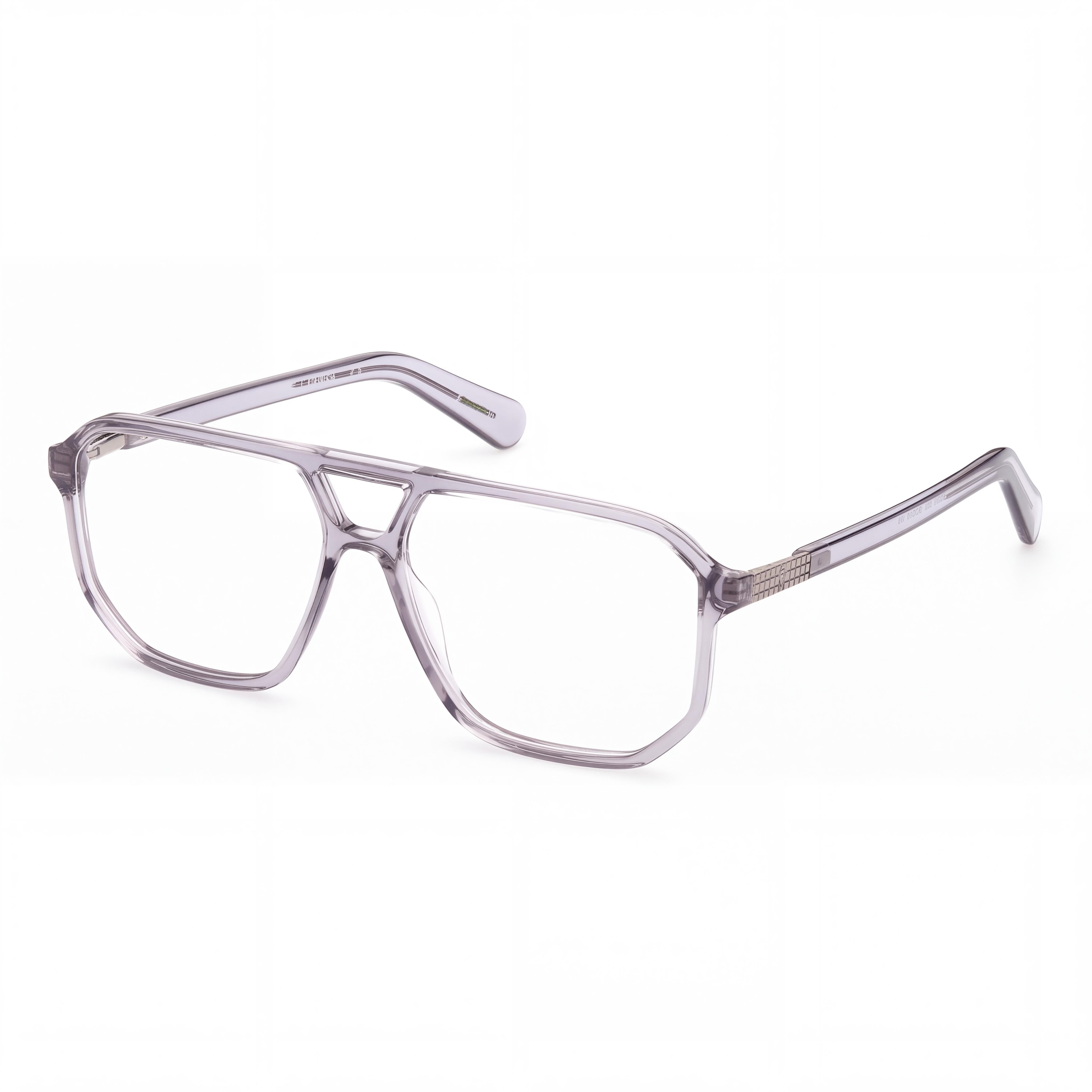 GUESS Casual de Mujer Sin Gafas con Lentes Transparentes y Montura de Plástico Gris, Ancho de Lente 57mm, Photo 1