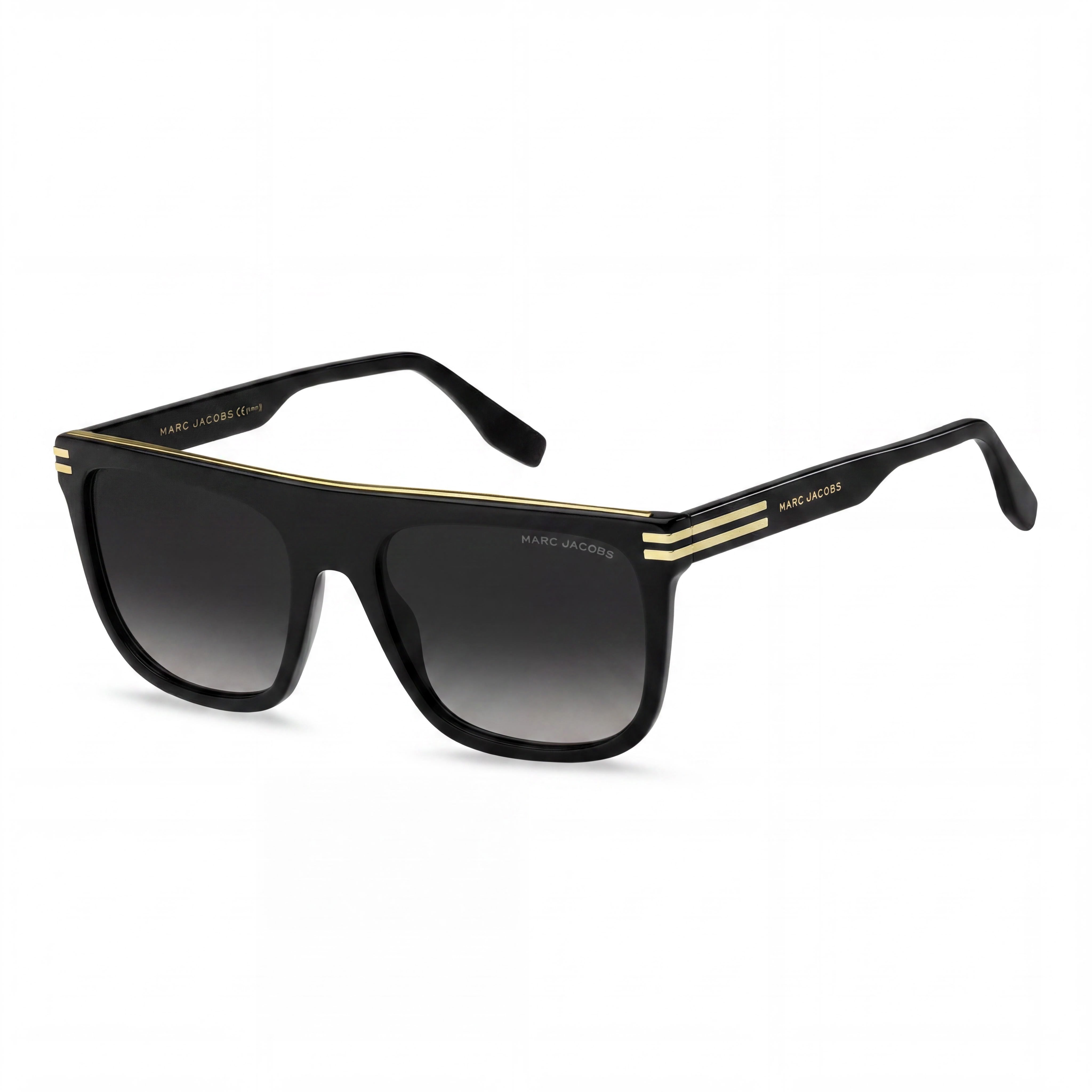 Gafas de sol clásicas unisex Marc Jacobs de acetato con montura gris y lentes gris oscuro con protección UV de 56 mm, Photo 1