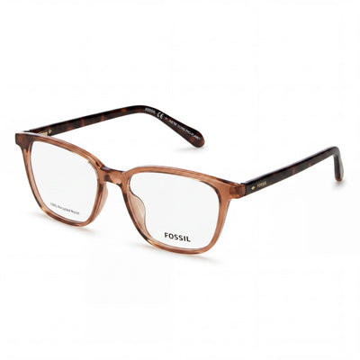 Fossil Fos 7126 Women's Plastic Transparent Light Brown Frame Light Brown Sunglasses 52mm