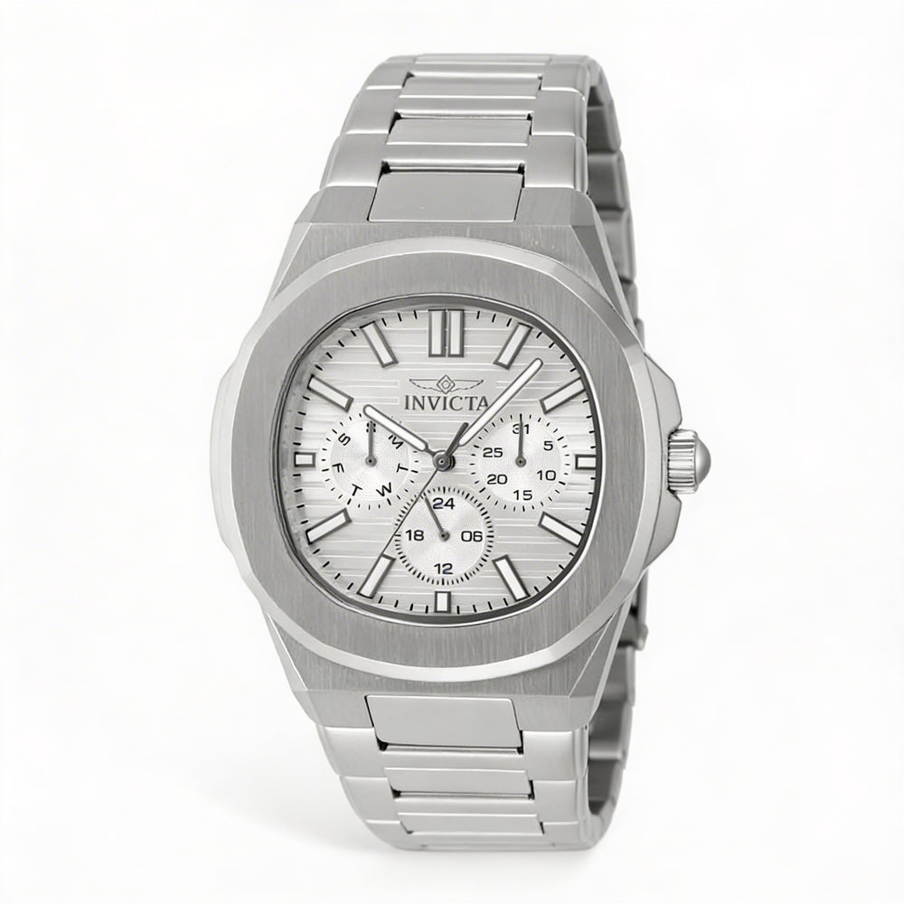 Reloj cronógrafo unisex Invicta Speedway 48324 de acero inoxidable con esfera plateada de 41 mm.