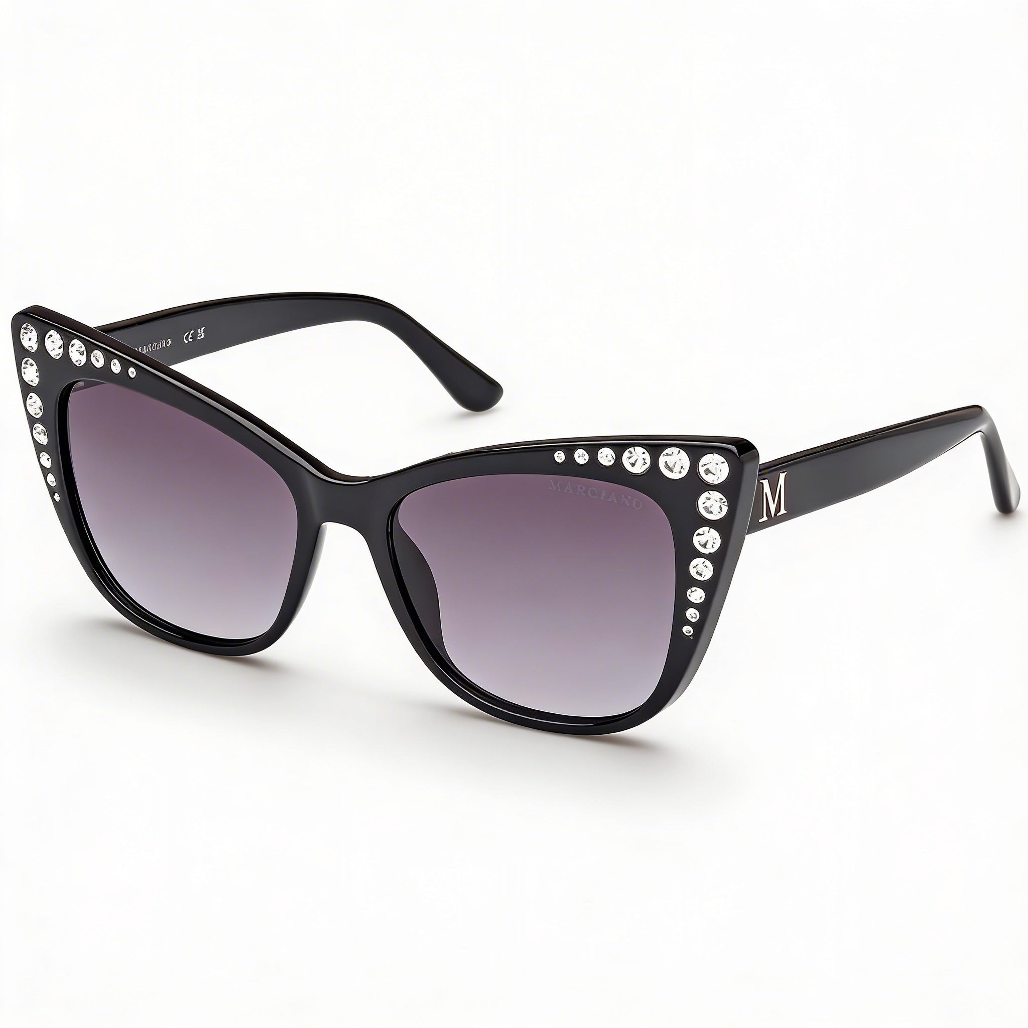 Guess by Marciano Gm00000 Women's Injected Frame Shiny Black, Black Lens, Non-Polarized Eyewear 54mm, Photo 1